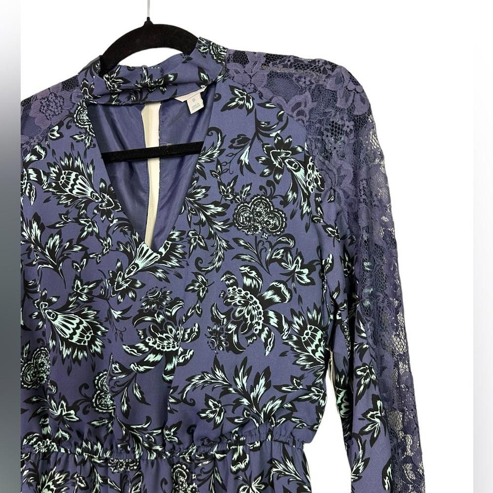 Designer Belle Sky l NWT Purple Paisley Boho Lace Maxi Dress Small Size S / US 4 / IT 40 - 3 Thumbnail