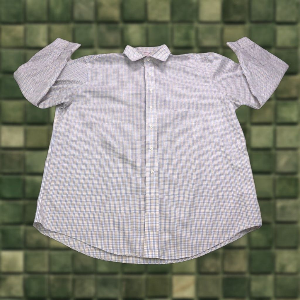 Brooks Brothers Brooks Brothers Madison Non Iron 100% Cotton Plaid Oxford Mens Dress Shirt XL Multicolor Regular 17-34 Men Size 46R - 1 Thumbnail