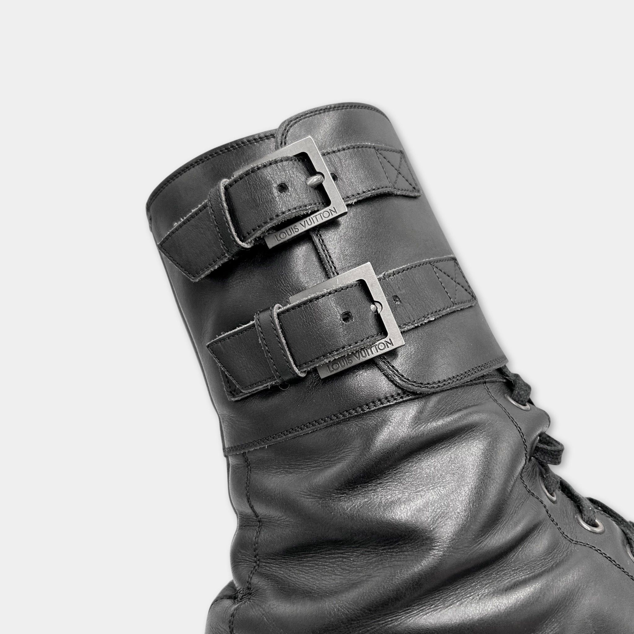 Y-3 Louis Vuitton 2011 Double Buckle Combat Boots Size ONE SIZE - 5 Thumbnail