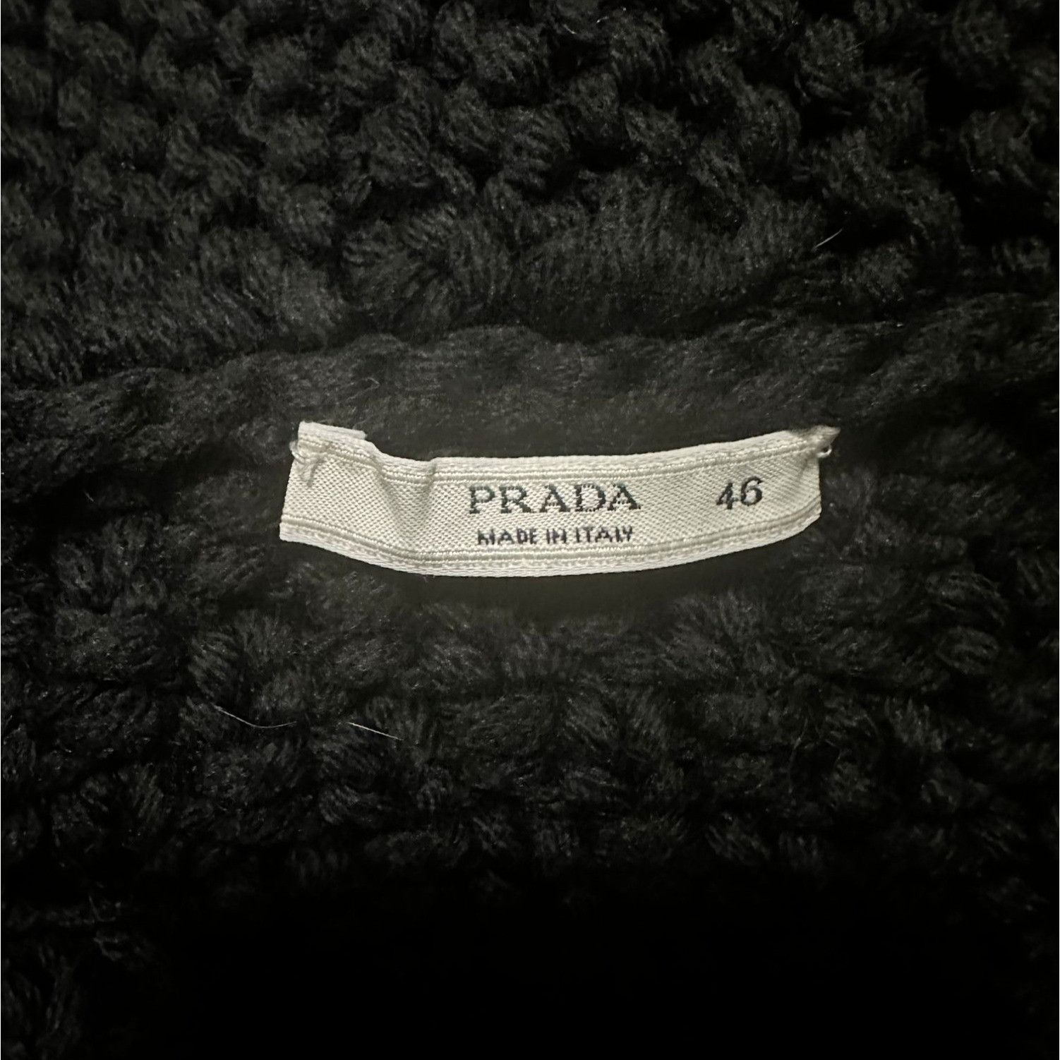 Prada Prada Archive 2010 Virgin Wool Shawl Collar Knit Belted Coat Size L / US 10 / IT 46 - 3 Thumbnail