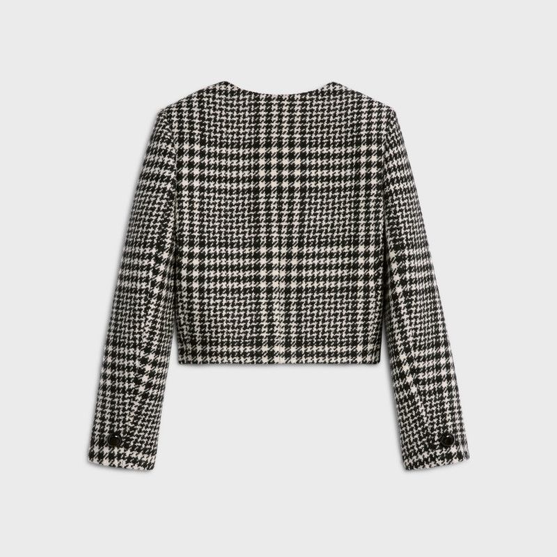 Celine o1w1db10526 2V44X3 Verneuil jacket in Black/White Size XS / US 0-2 / IT 36-38 - 2 Thumbnail