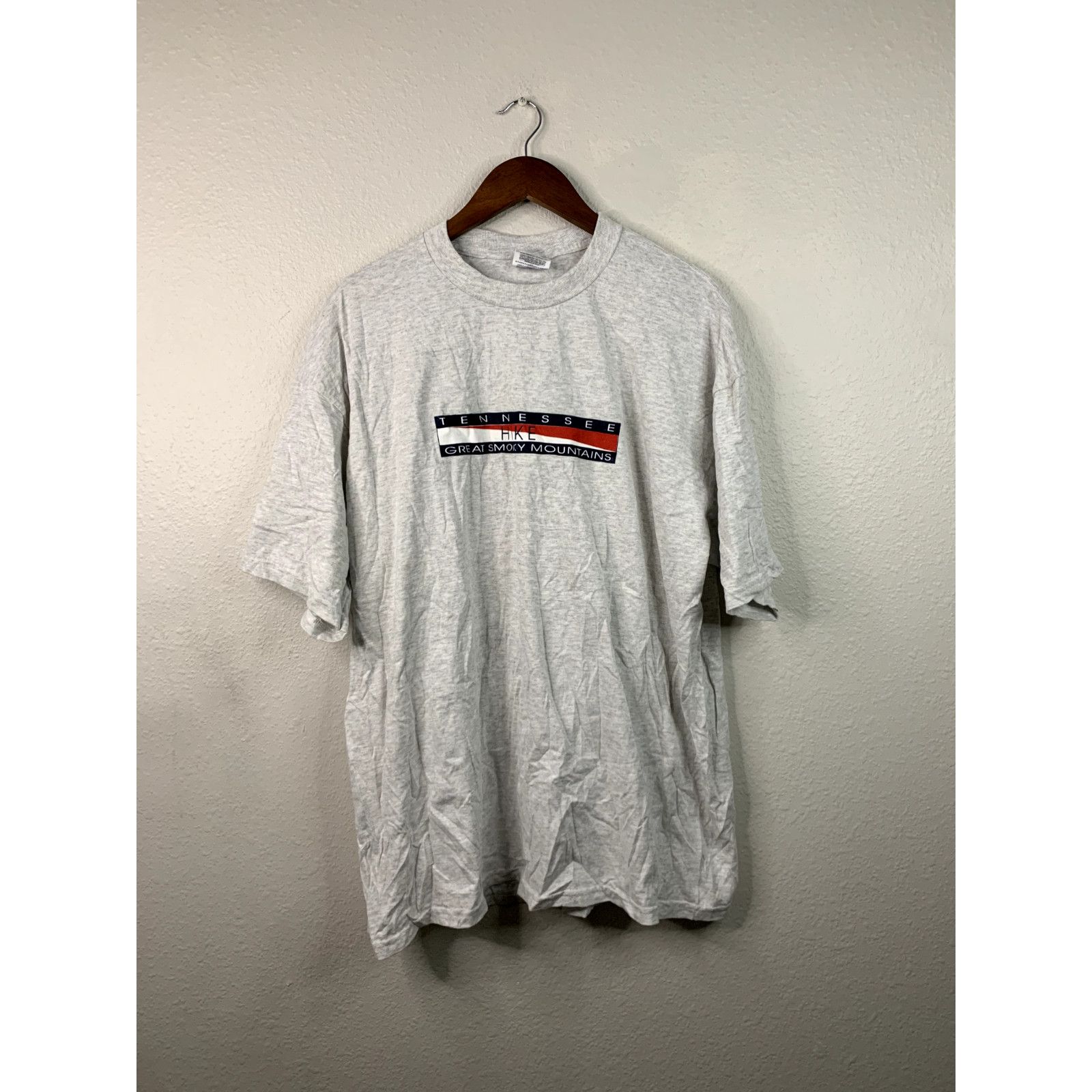 Jerzees 90s Vintage XL Gray Tennessee Hike Great Smoky T-Shirt VTG Size US XL / EU 56 / 4 - 1 Thumbnail