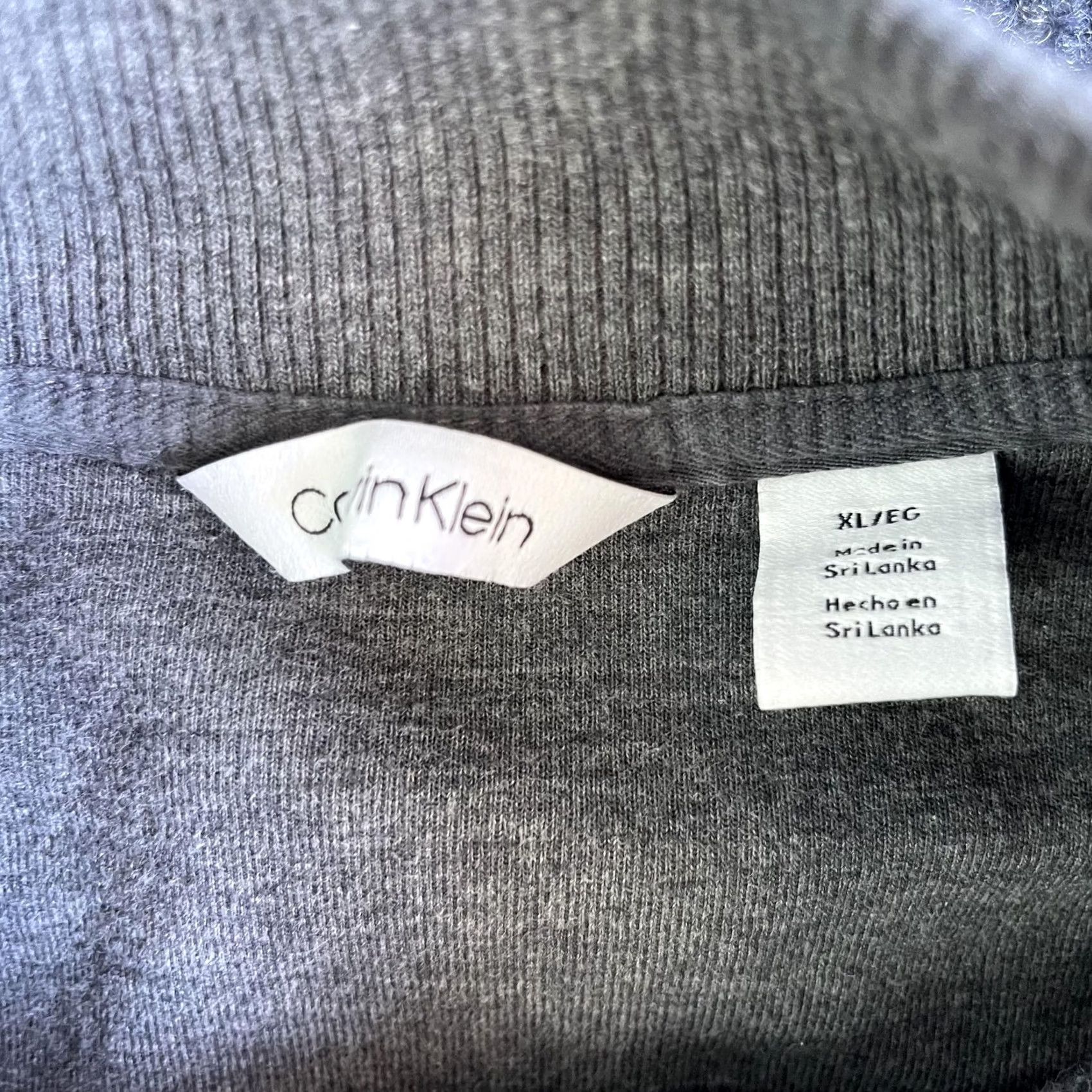 Calvin Klein Calvin Klein Sweater Mens XL Gray Full Zip Mock Neck Knit Jacket Pockets Size US XL / EU 56 / 4 - 2 Thumbnail