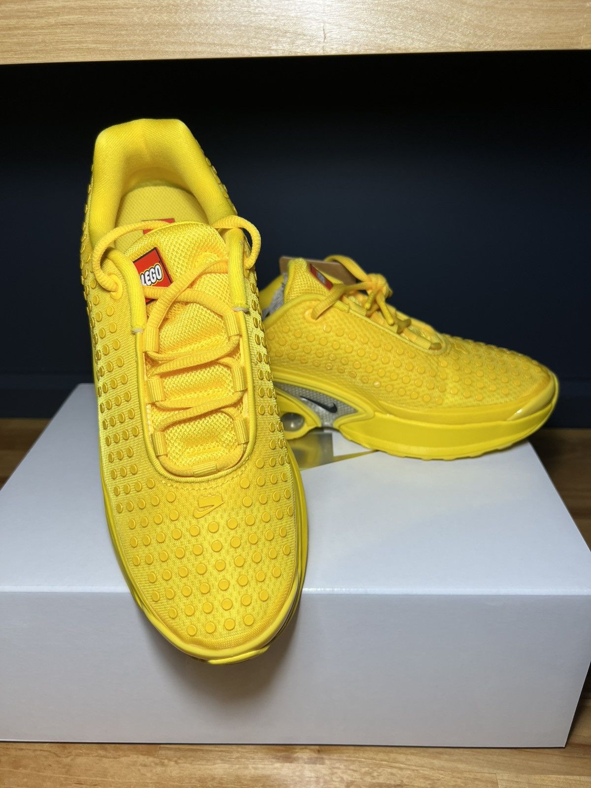 LEGO × Nike Kids Air Max DN x Lego Yellow Size 6Y (Style: IH7671-700) Size US 6 / EU 39 - 2 Thumbnail