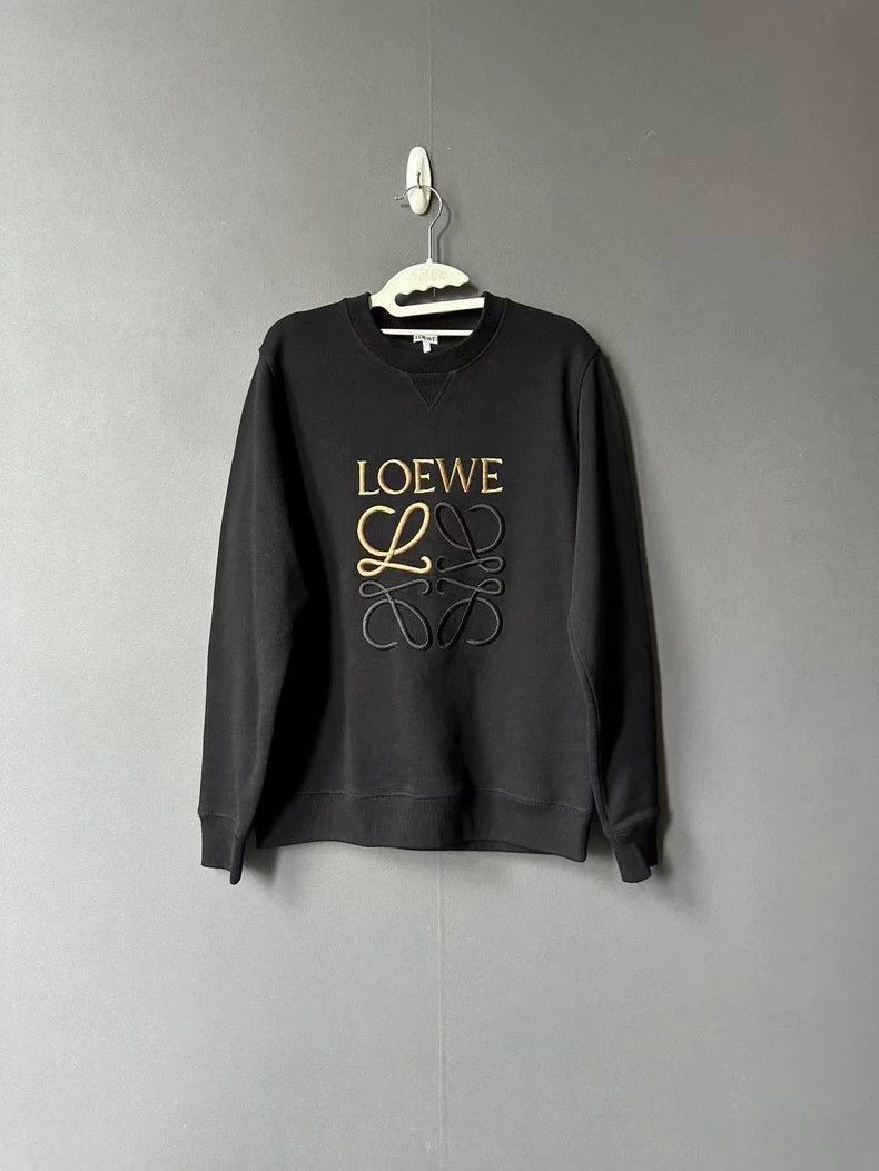 Loewe Loewe Black Gold Embroidered Sweatshirt Size US S / EU 44-46 / 1 - 1 Thumbnail