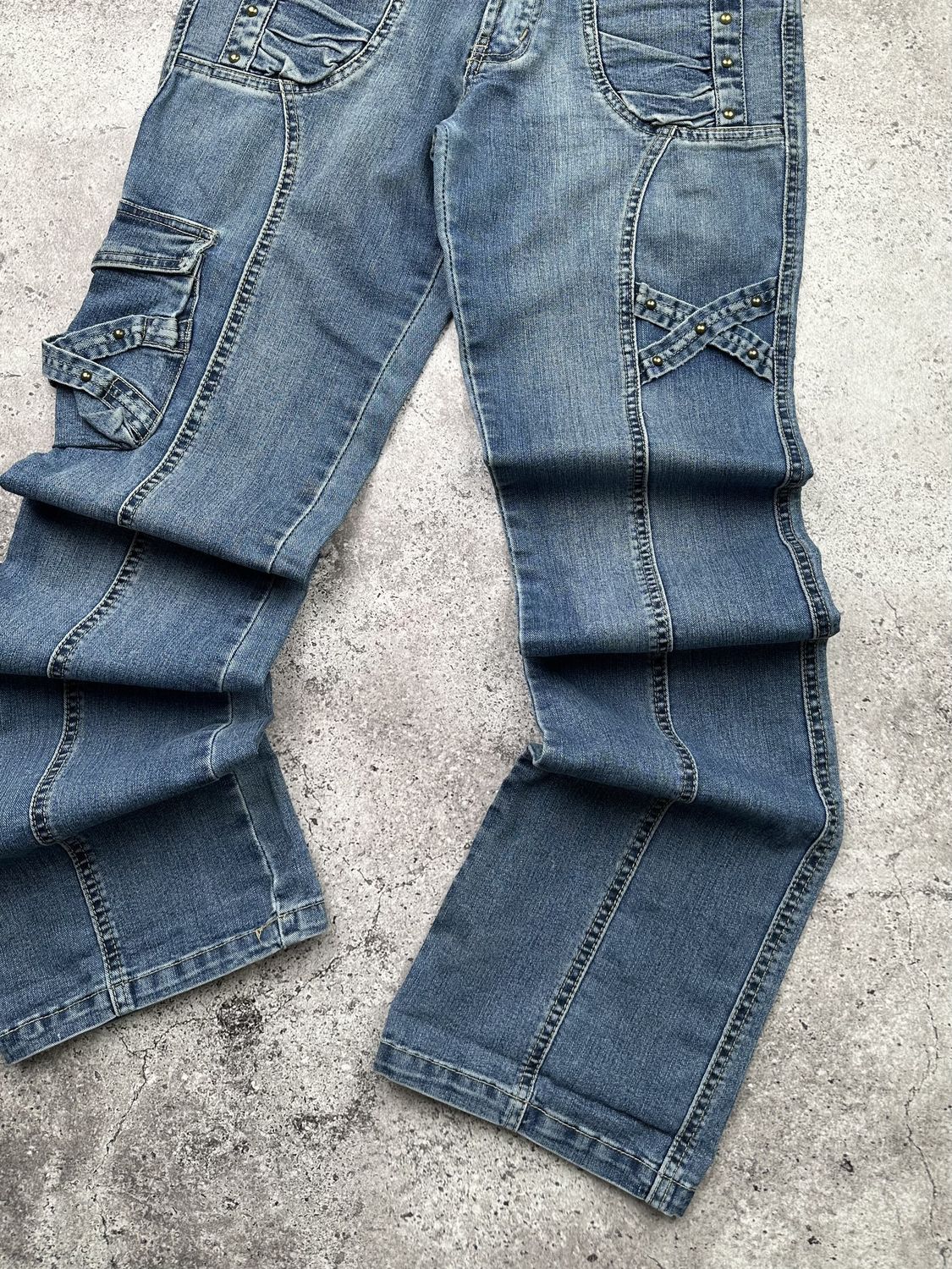 Japanese Brand Vintage Cargo Jeans C457(V568) Size 27" / US 4 / IT 40 - 4 Thumbnail