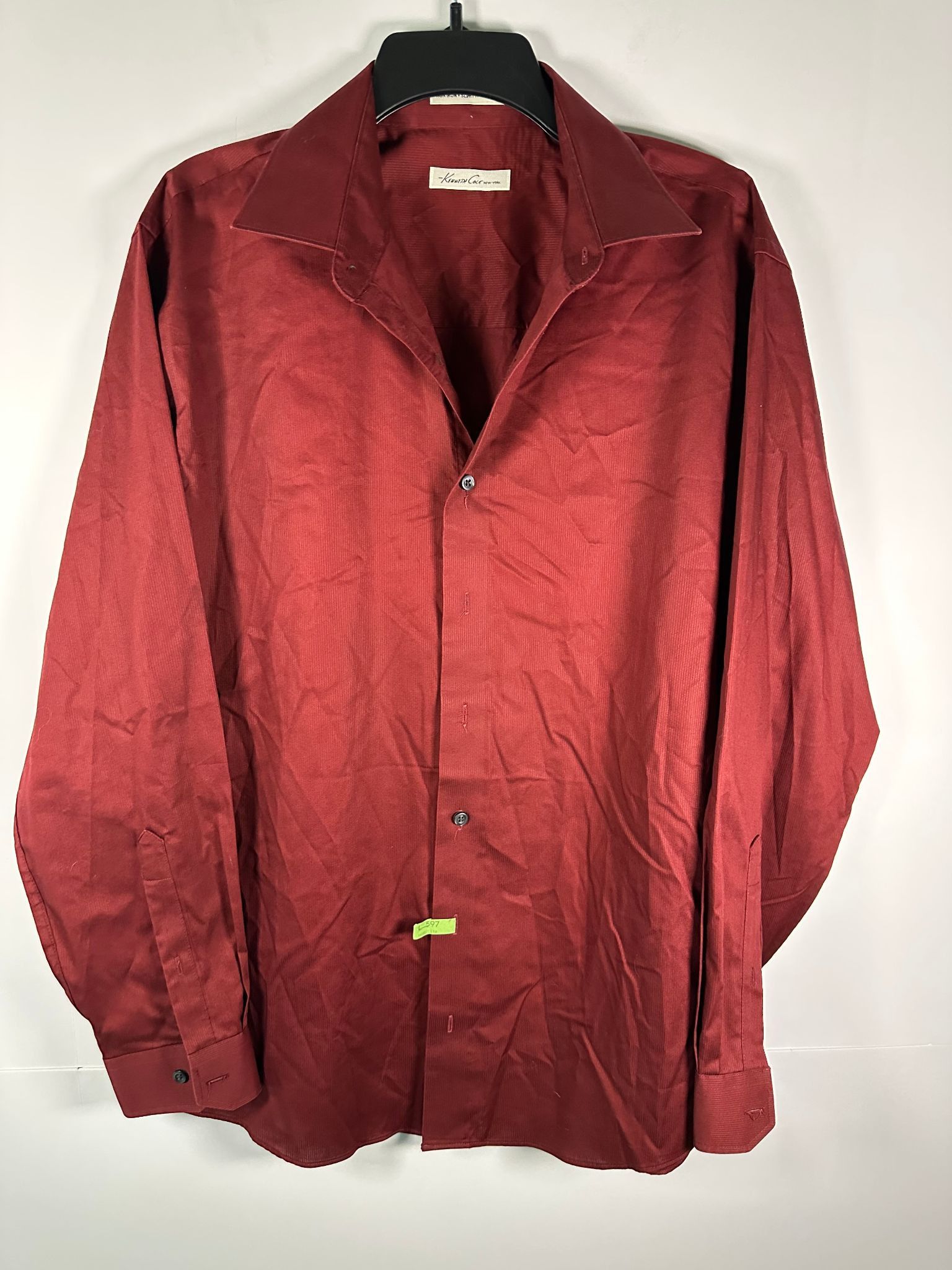 Kenneth Cole Kenneth Cole Dress Shirt Mens 16.5 34/35 Slim Fit Stretch Size 34S - 1 Thumbnail