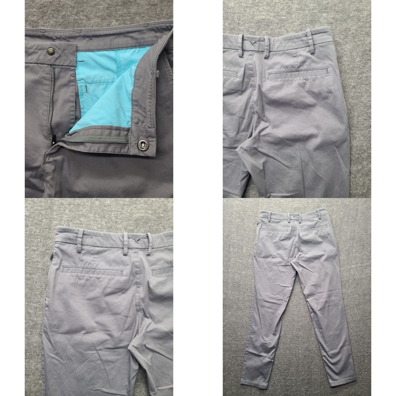 Vintage Birddogs Pants Mens 32x32 Regular Fit Performance Stretch Knit Flat Front Khakis Gray Size US 32 / EU 48 - 8 Thumbnail