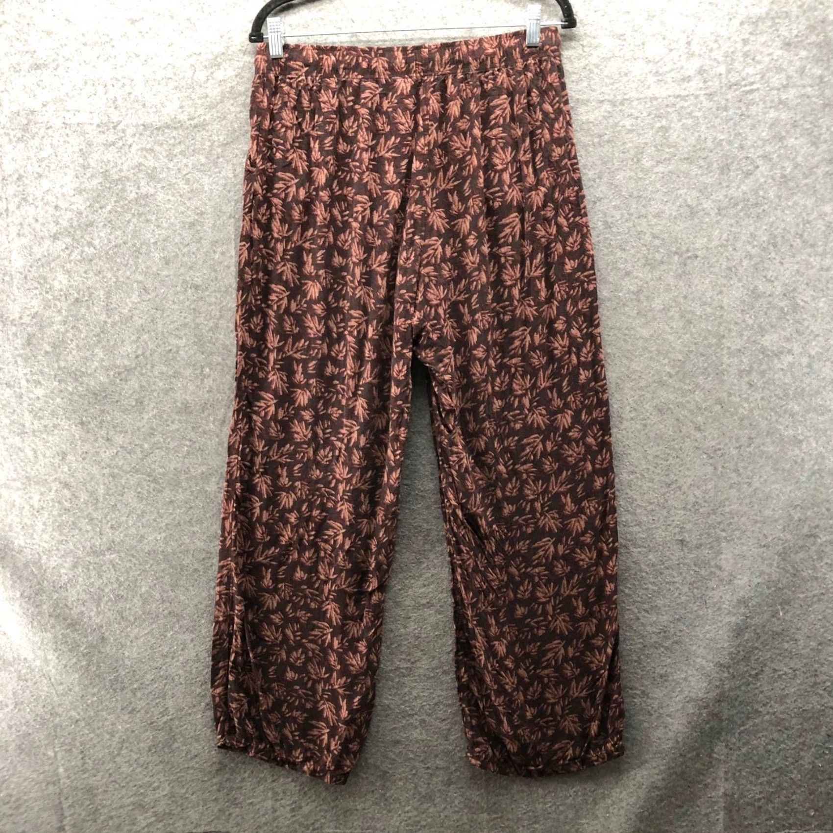 Uniqlo Uniqlo Pajama Pants Womens L Rayon Brown Palm Print Lounge Lightweight Tropical Size 36" / US 14 / IT 50 - 2 Thumbnail