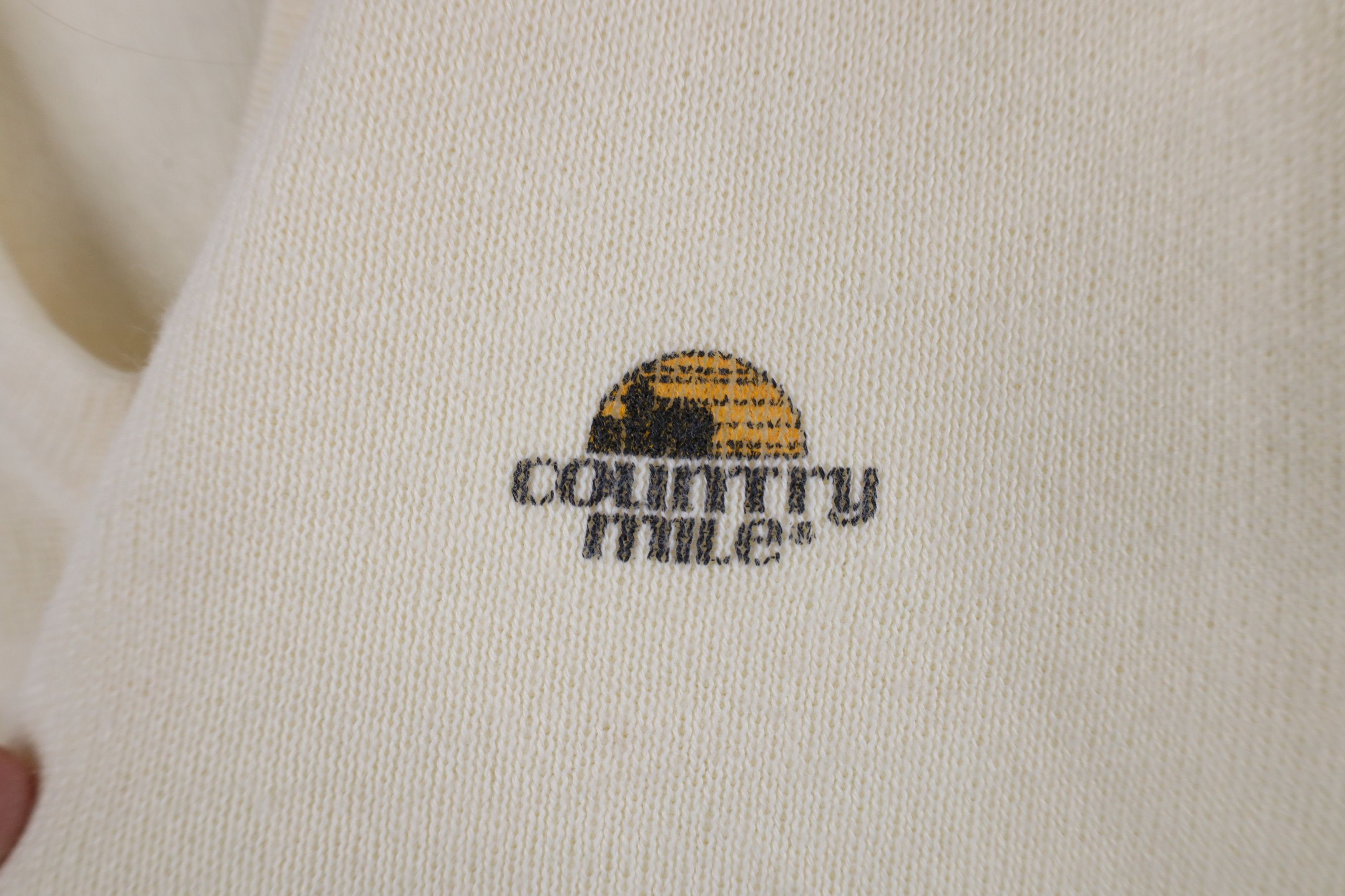 Vintage Vintage 70s Streetwear Feed Farmer Knit Sweater Cream USA Size L / US 10 / IT 46 - 4 Thumbnail