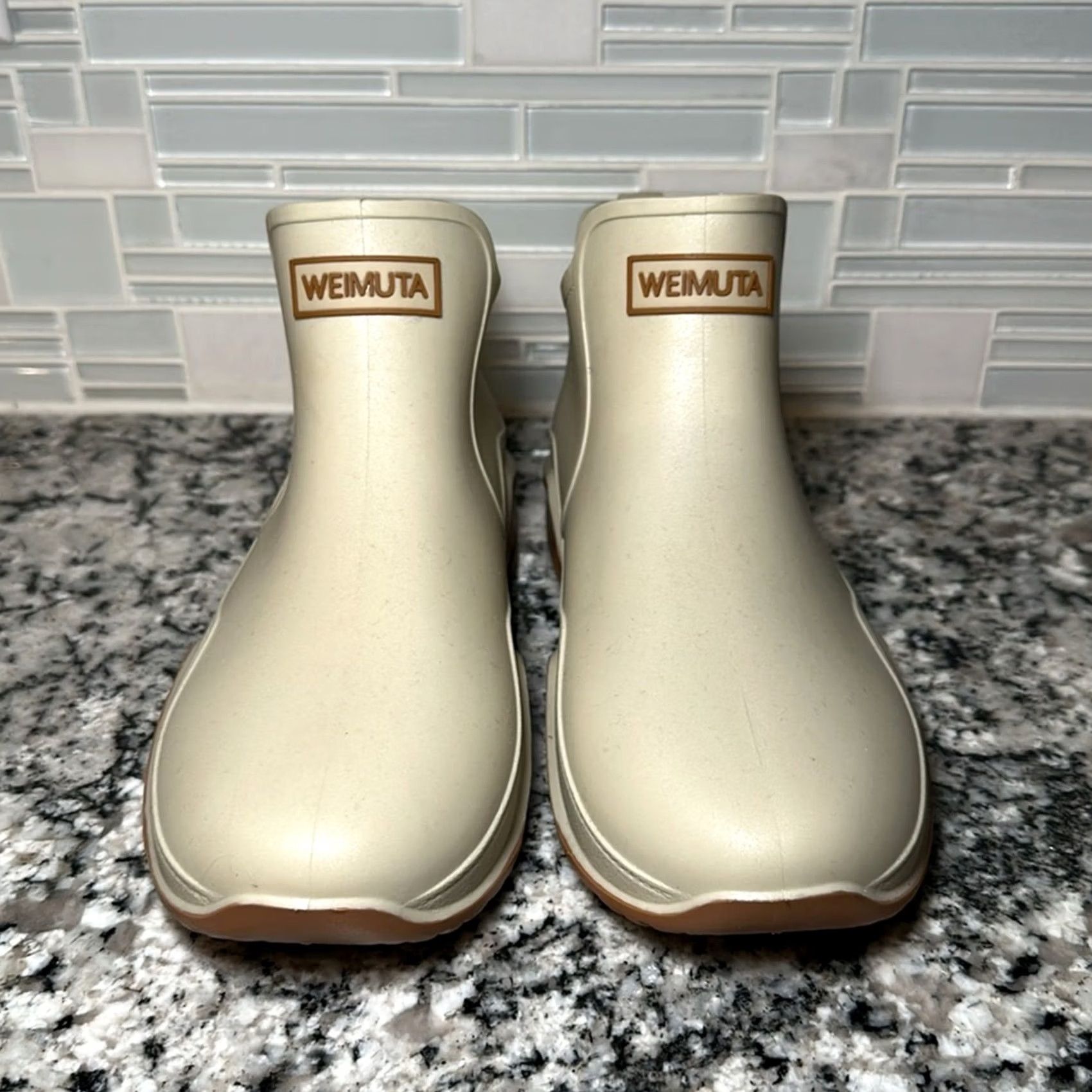 Rains VINTAGE Weimuta Rain Boot Women Tan 11.5 US 43 Light Tan Size 11.5 Women Rain Boot MS6624 Mens? Size US 12 / IT 42 - 3 Thumbnail