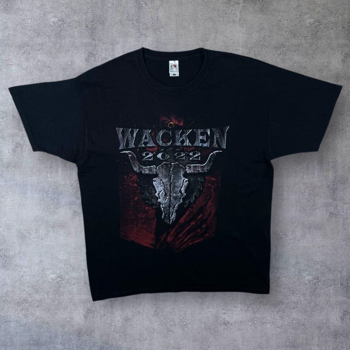 Fruit Of The Loom Wacken 2022 "In Metal We Trust" Heavy Metal Rock Punk Music Festival T-Shirt XL Men Black Graphic print front back XL T-Shirt Mens Size US XL / EU 56 / 4 - 2 Thumbnail