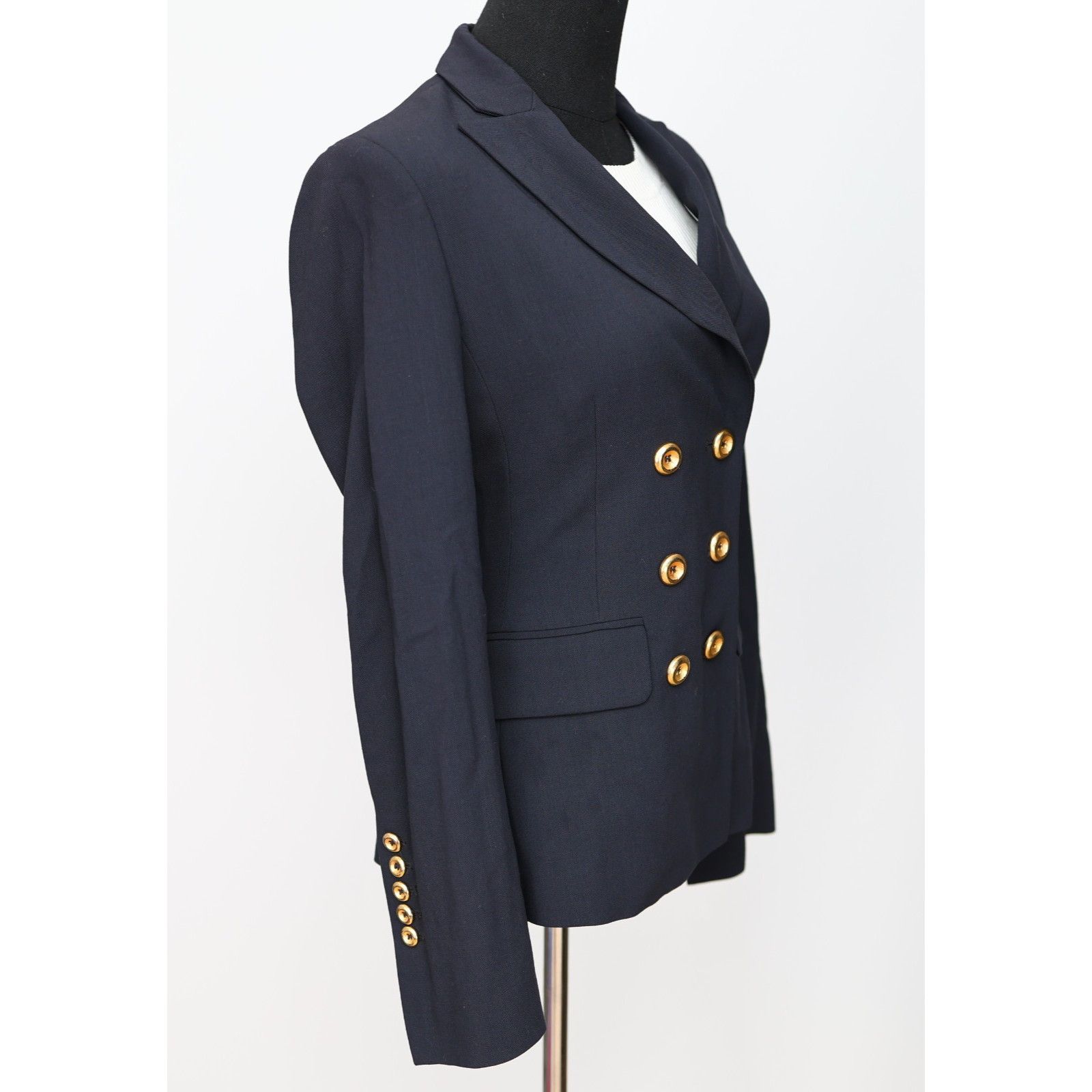 Bcbgmaxazria NWT BCBG MAXAZRIA Double Breasted Gold Buttons Blazer Sz XS Size XS / US 0-2 / IT 36-38 - 3 Thumbnail