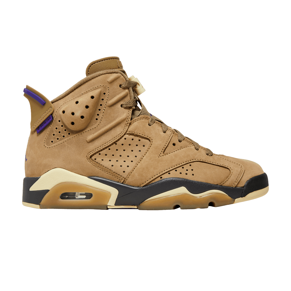image of Wmns Air Jordan 6 Retro Gore-Tex Brown Kelp Shoes, Women's (Size 5)