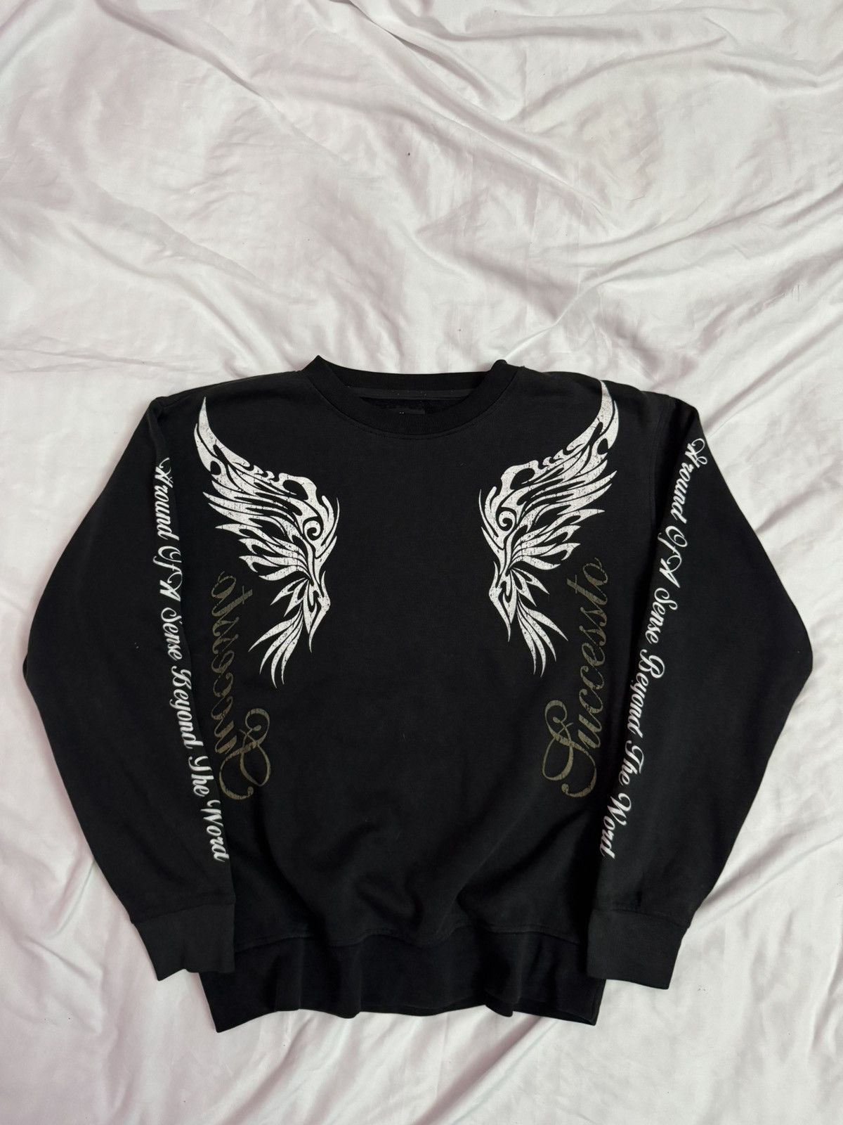 KMRii Distressed Faded Macarester Wid Poems Gothic Sweatshirt Size US M / EU 48-50 / 2 - 3 Thumbnail
