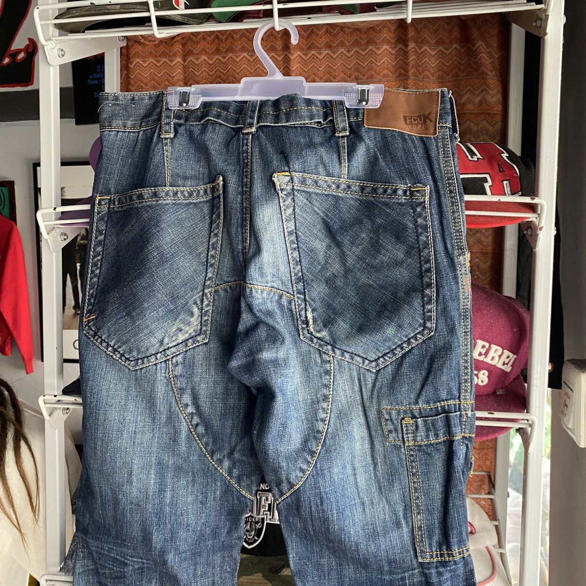 FCUK Vintage FCUK LOOSE CARPENTER Distressed Denim JEANS Size US 32 / EU 48 - 3 Thumbnail