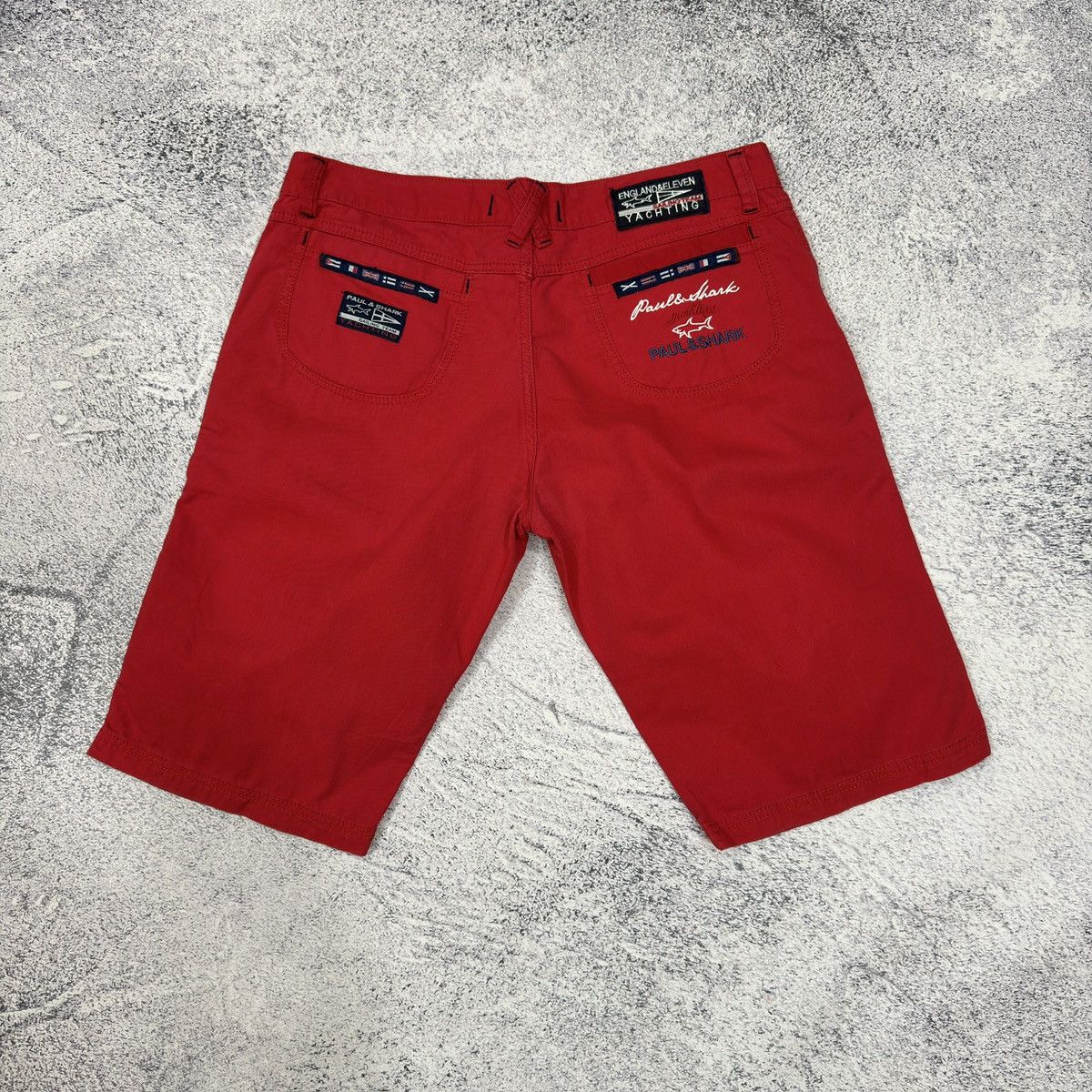 Designer × Paul & Shark Paul & Shark Mens Red Cotton Shorts 36size Size US 36 / EU 52 - 5 Thumbnail