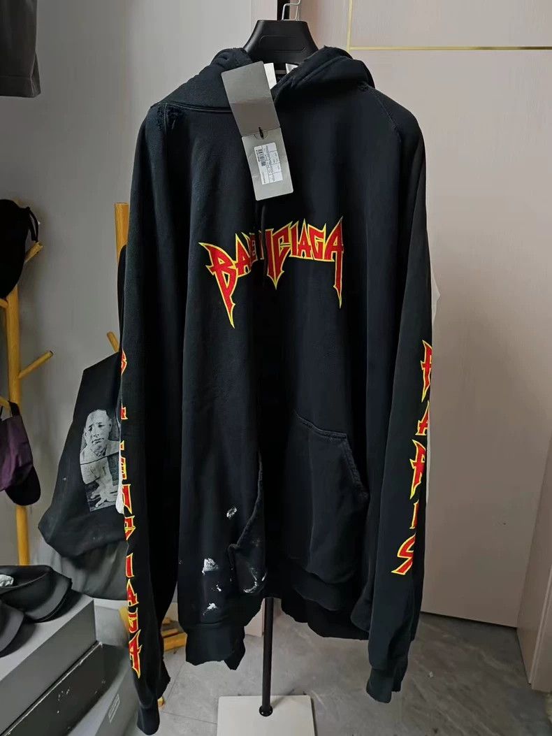 Balenciaga SS22 Band Lightning Flame Pullover Long Sleeve S