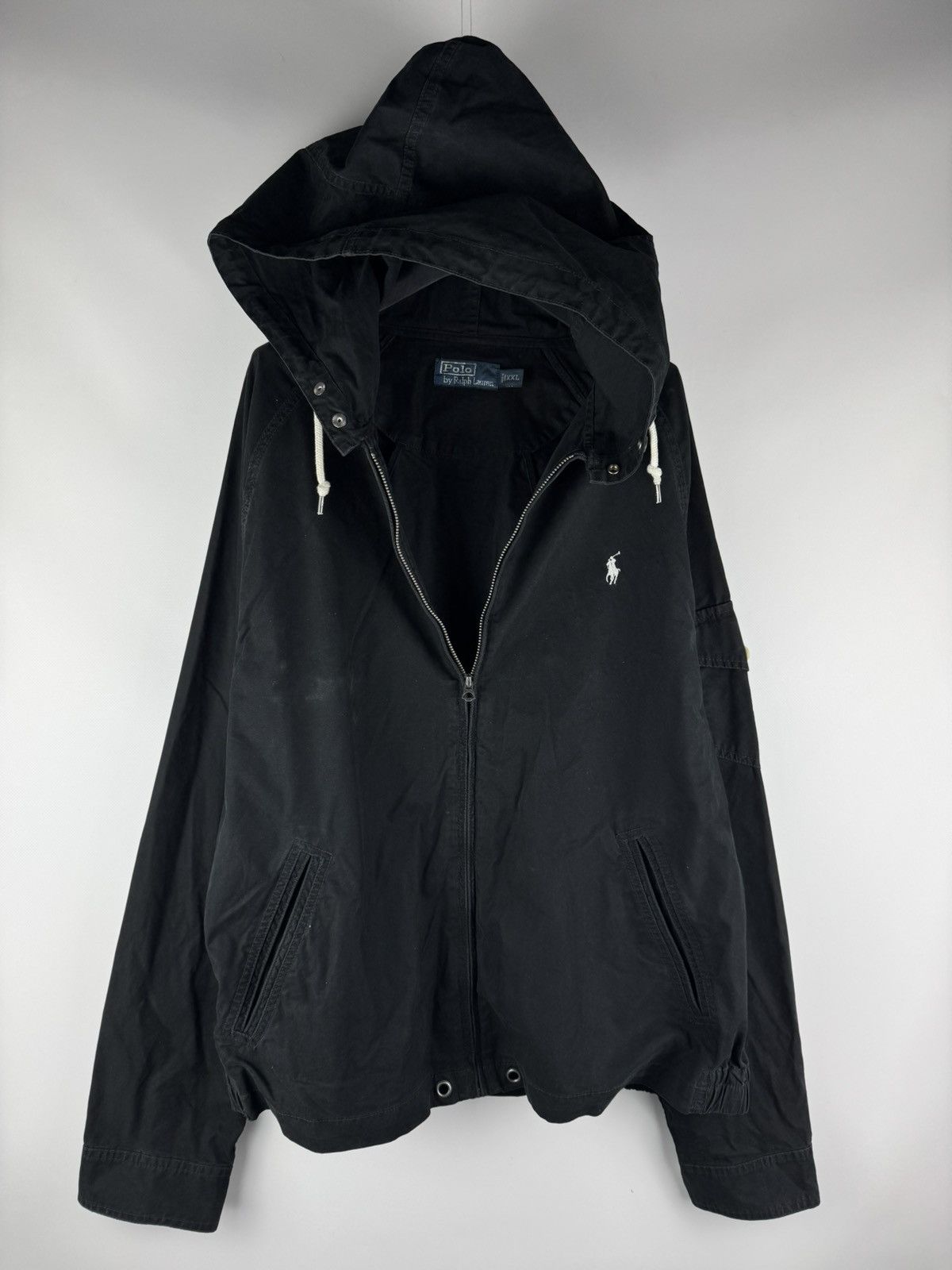Polo Ralph Lauren Vintage Polo Ralph Lauren Zip Up Hooded Jacket Black Size US XL / EU 56 / 4 - 1 Thumbnail