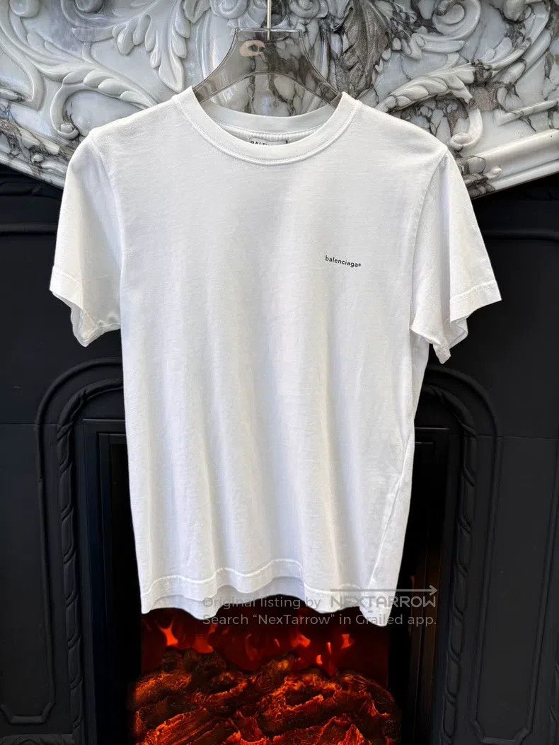 Balenciaga Balenciaga White Short Sleeve T-Shirt Size US S / EU 44-46 / 1 - 1 Thumbnail