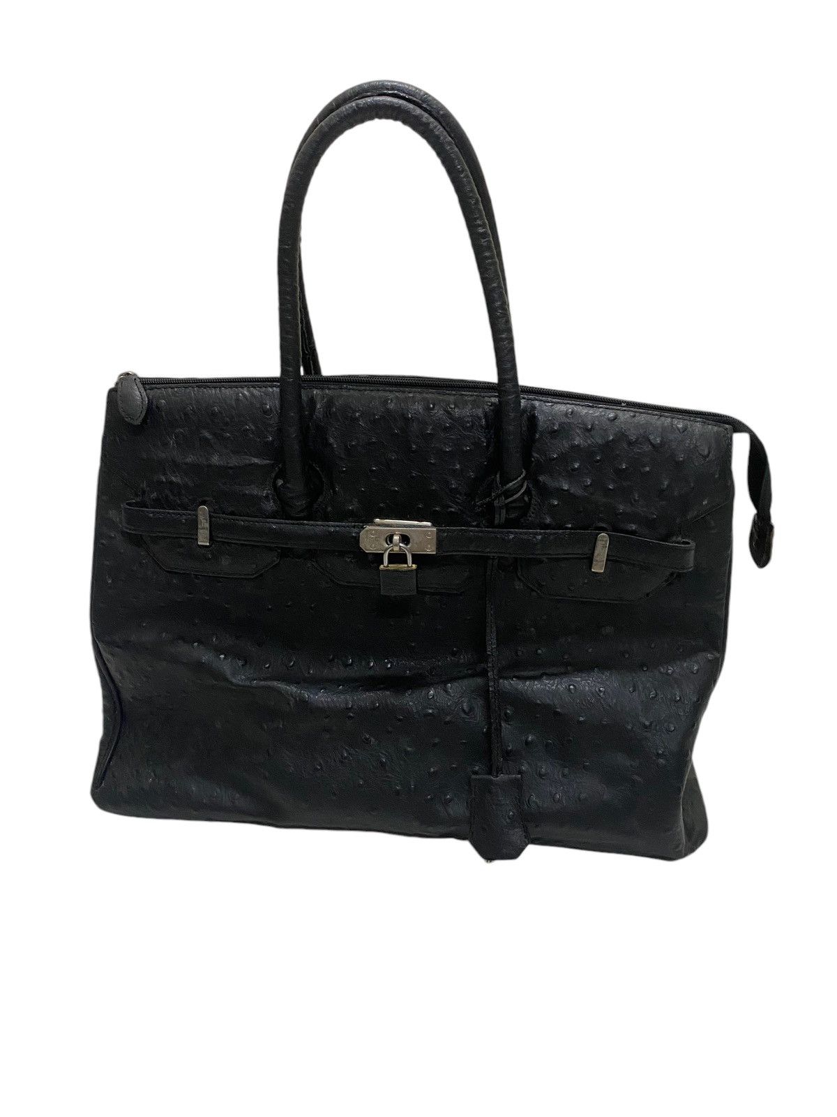 Handmade Birkin Bag Ostrich Leather Size ONE SIZE - 2 Thumbnail