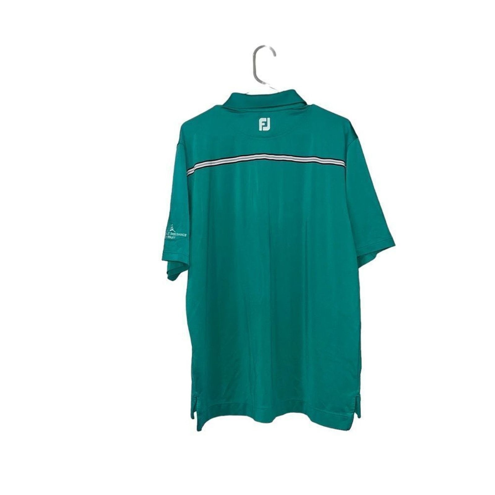 Footjoy FootJoy Polo Shirt Mens Large Green Striped Short Sleeve Size US L / EU 52-54 / 3 - 5 Thumbnail