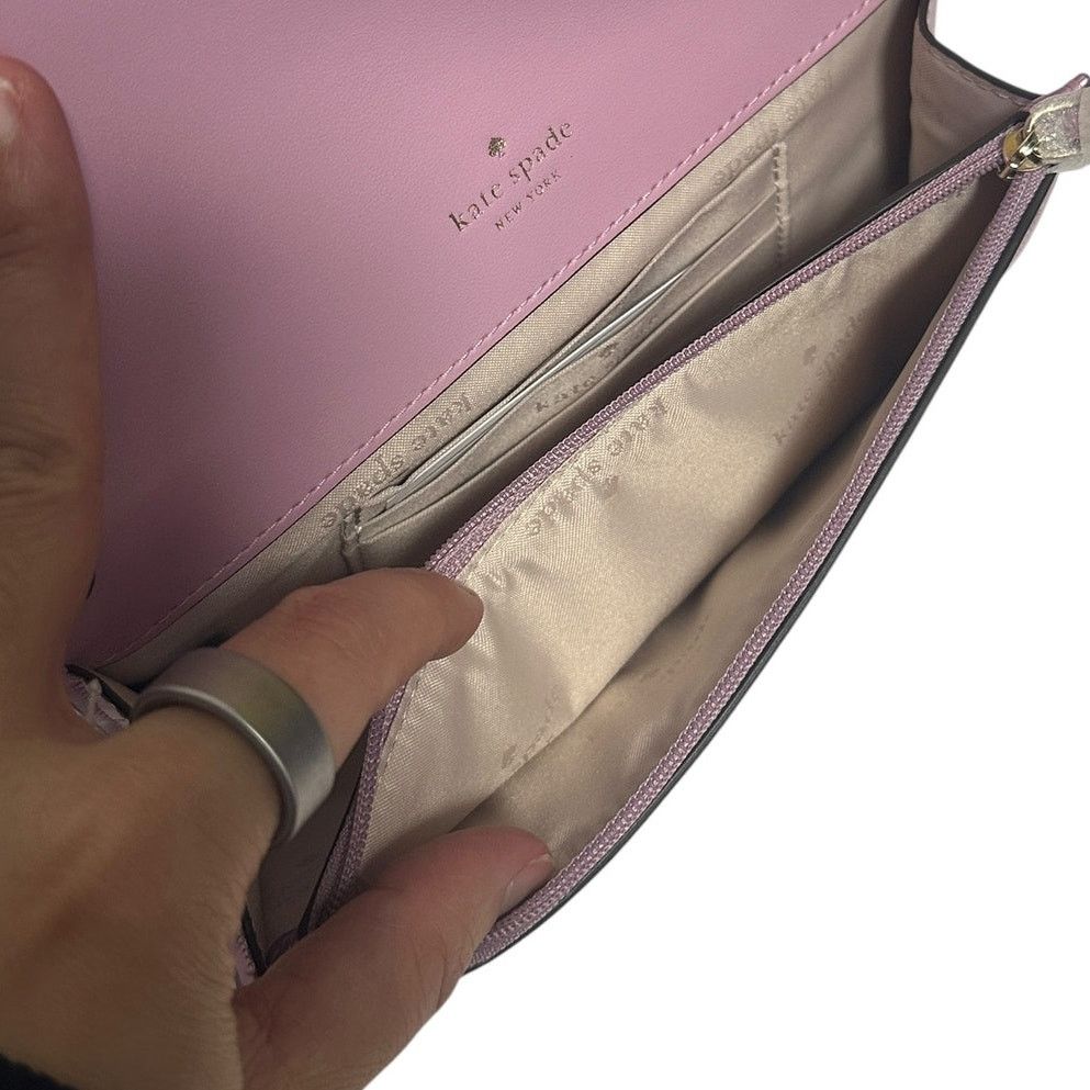 Kate Spade Kate Spade Kenzie Boxed Medium Flap Wristlet in Quartz Pink Size ONE SIZE - 5 Thumbnail