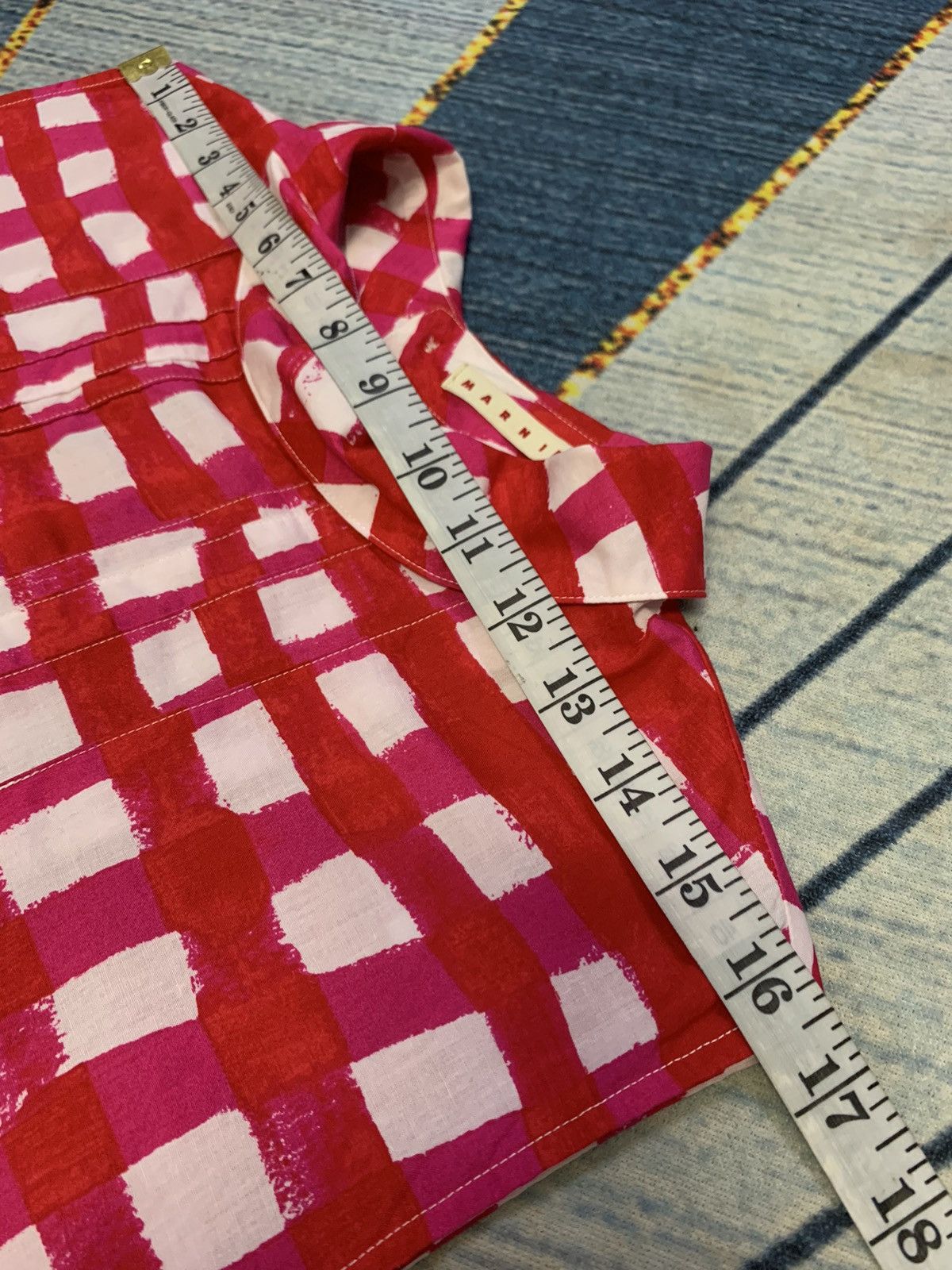Marni × Uniqlo MARNI x UNIQLO Checkred Sleeveless Blouses Size 3XL / US 20-22 - 11 Thumbnail