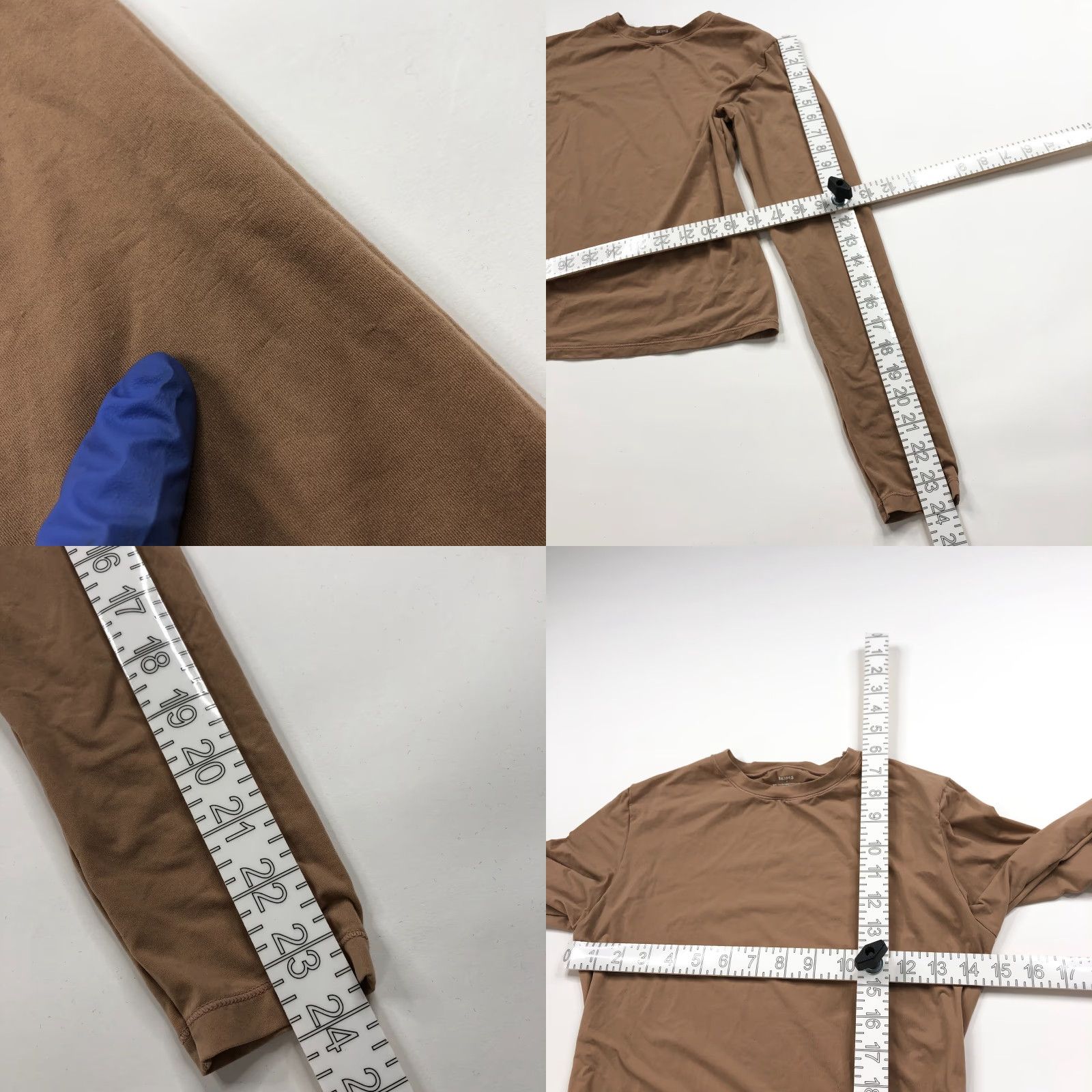 SKIMS Skims Shirt Brown Long Sleeve Pullover Top M Women Regular Knit Casual Autumn Winter 158973 HRJ Size M / US 6-8 / IT 42-44 - 8 Thumbnail