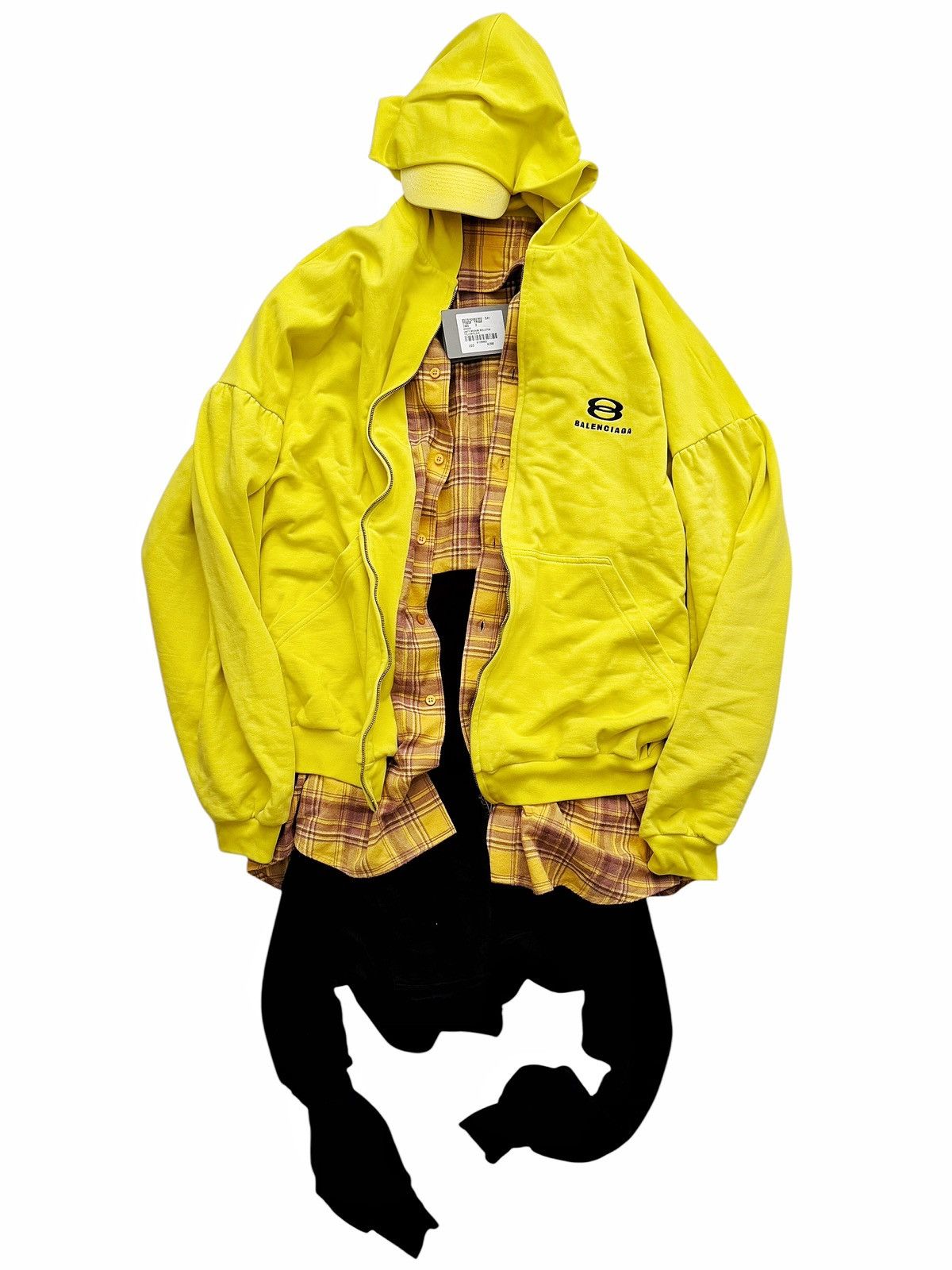 Balenciaga $4290 Unity Layered Hat Hoodie Hybrid Size US M / EU 48-50 / 2 - 1 Thumbnail