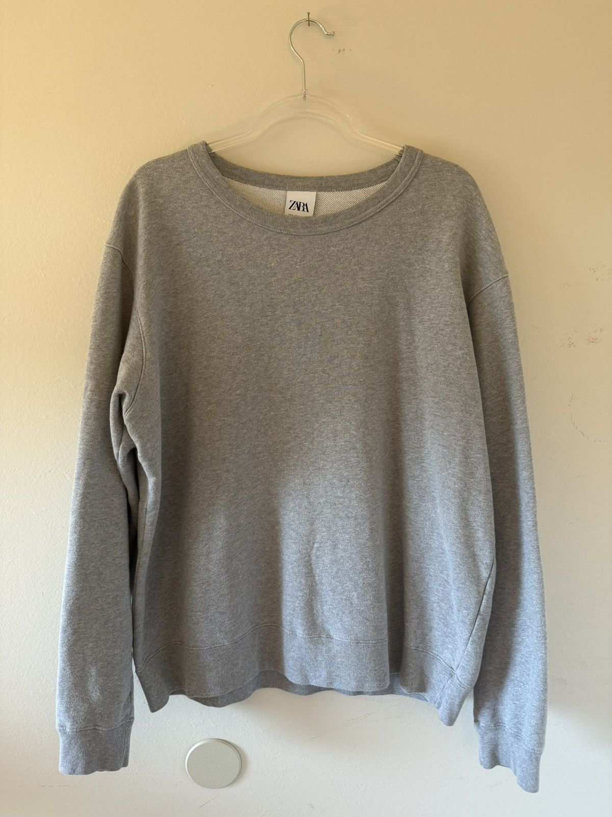 Zara Zara Men's Grey Crewneck Sweater Size US XL / EU 56 / 4 - 1 Thumbnail
