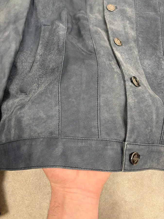 Giorgio Brato 2010s Giorgio Brato Blue Eroded Leather Jacket Size US M / EU 48-50 / 2 - 10 Thumbnail
