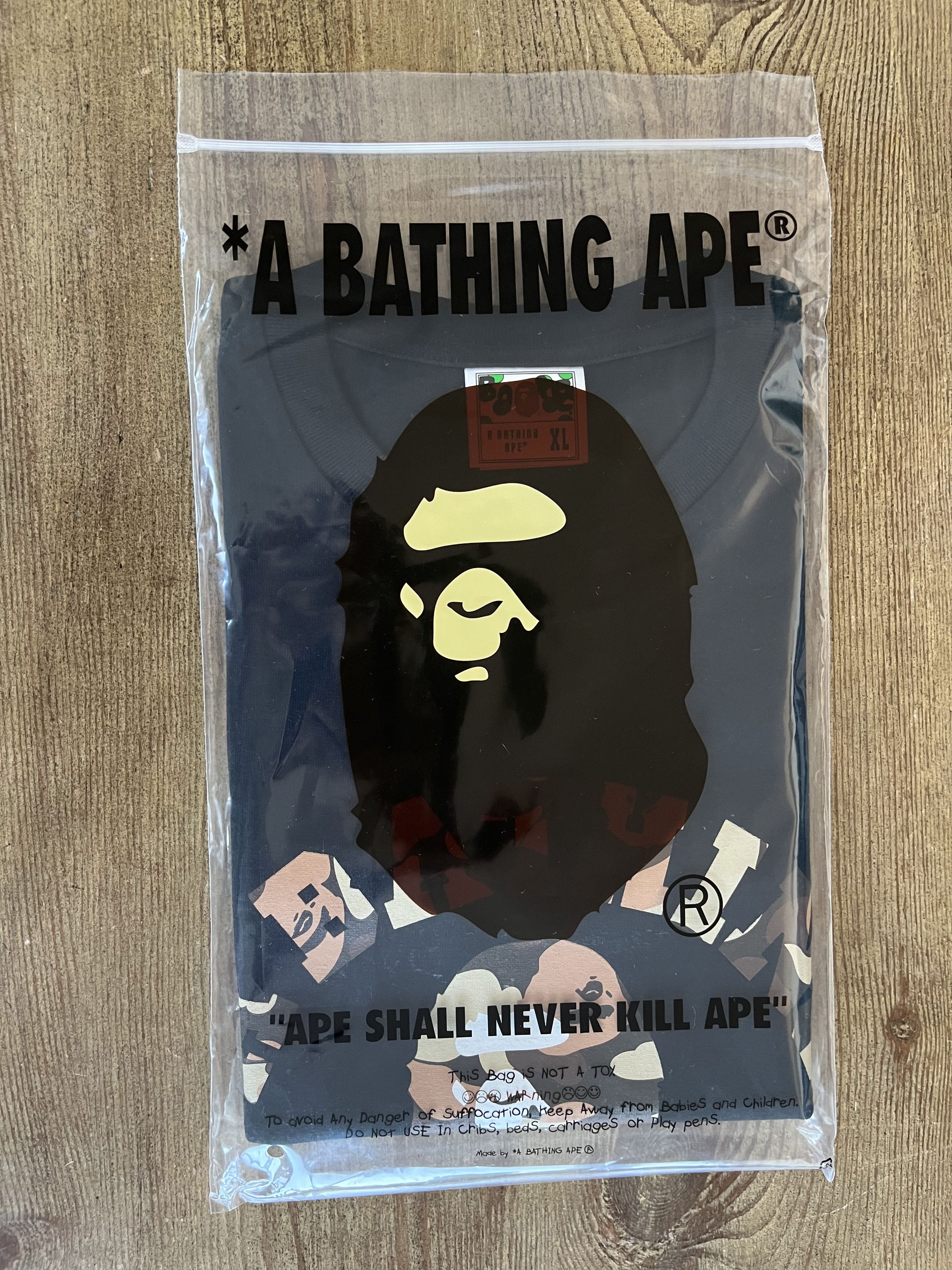 Bape BAPE THINK STORE EXCLUSIVE CAMO COLLEGE TEE Size US XL / EU 56 / 4 - 3 Thumbnail