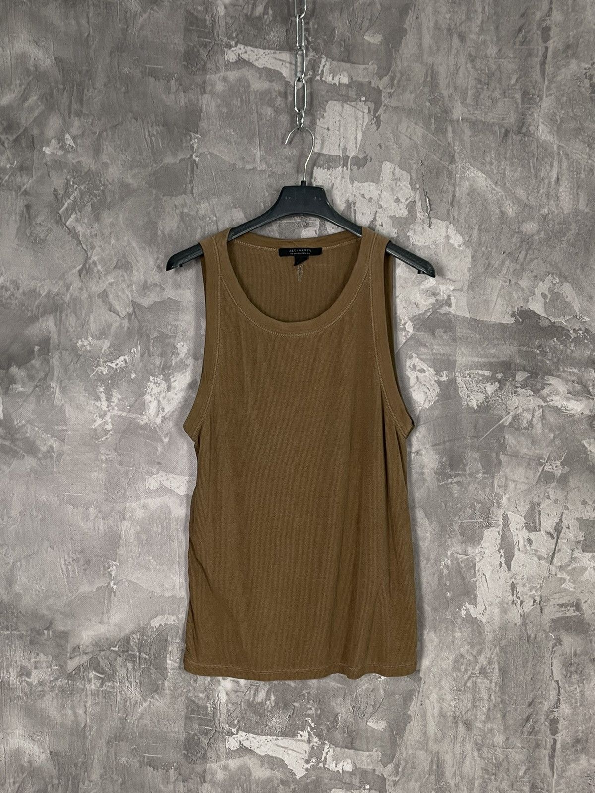 Allsaints × Japanese Brand Allsaints Y2K Brown Avant Garde Archival Tank Top shirt Size L / US 10 / IT 46 - 1 Thumbnail