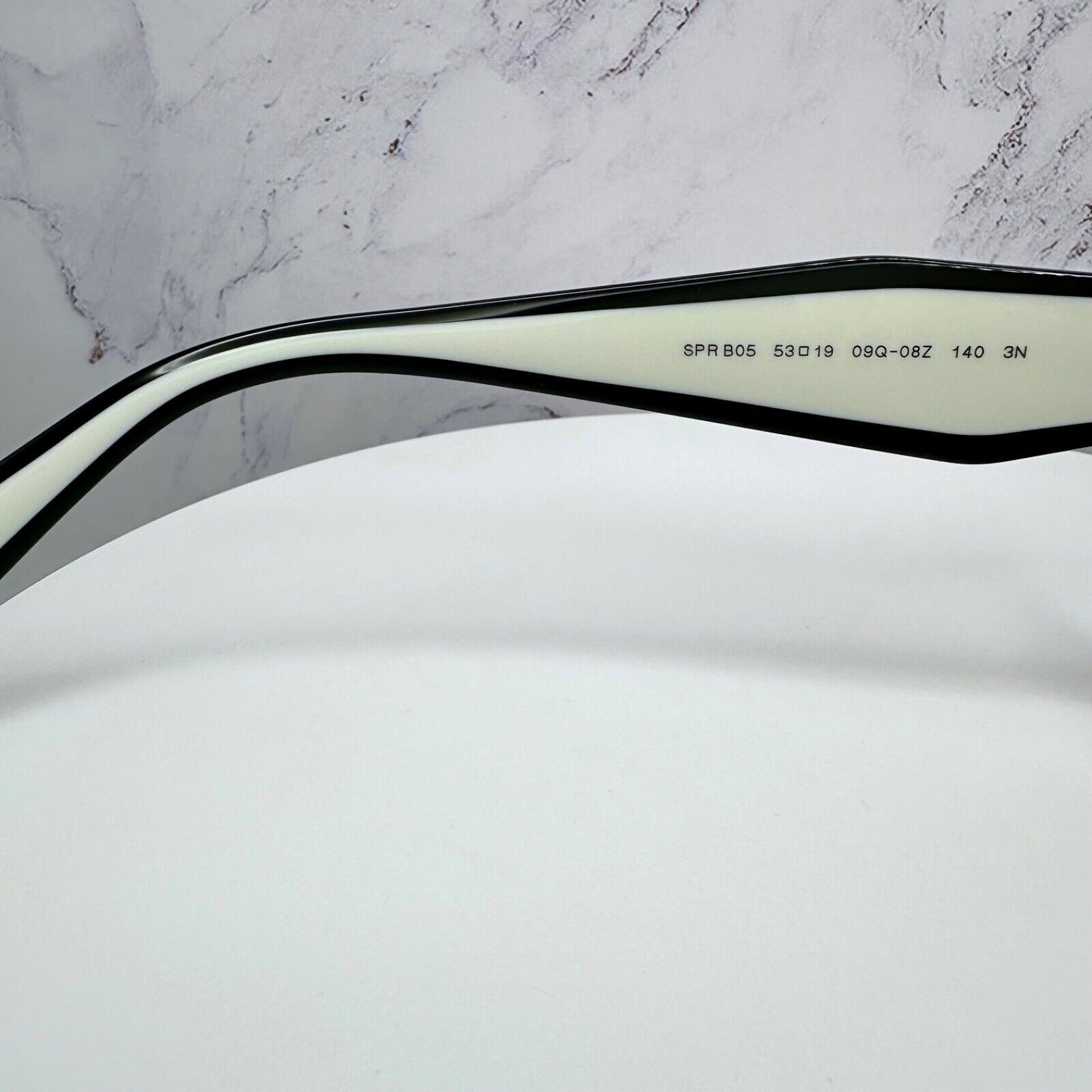 Prada New PRADA Sunglasses Logo Black & White Gold Metallic Logo Size ONE SIZE - 8 Thumbnail