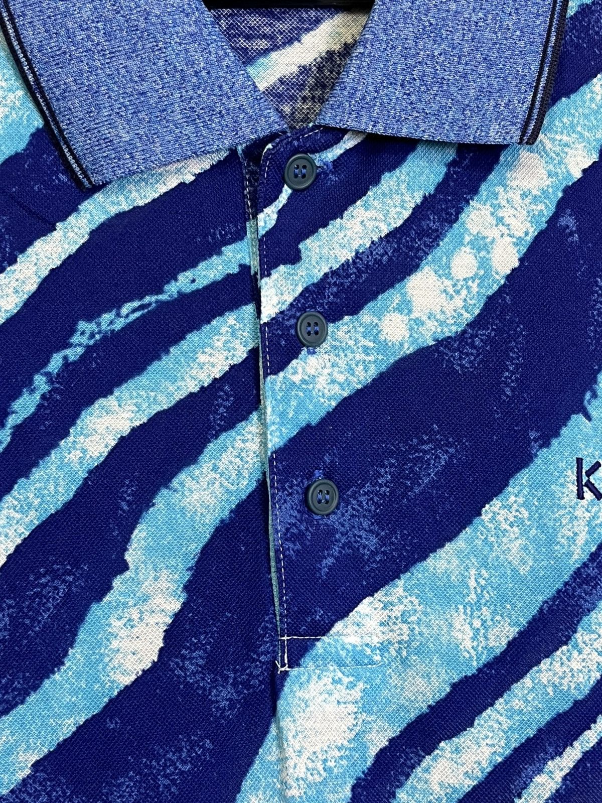 Kenzo NICE💥KENZO GOLF ACID WASH STYLE POLO SHIRT Size US XL / EU 56 / 4 - 4 Thumbnail
