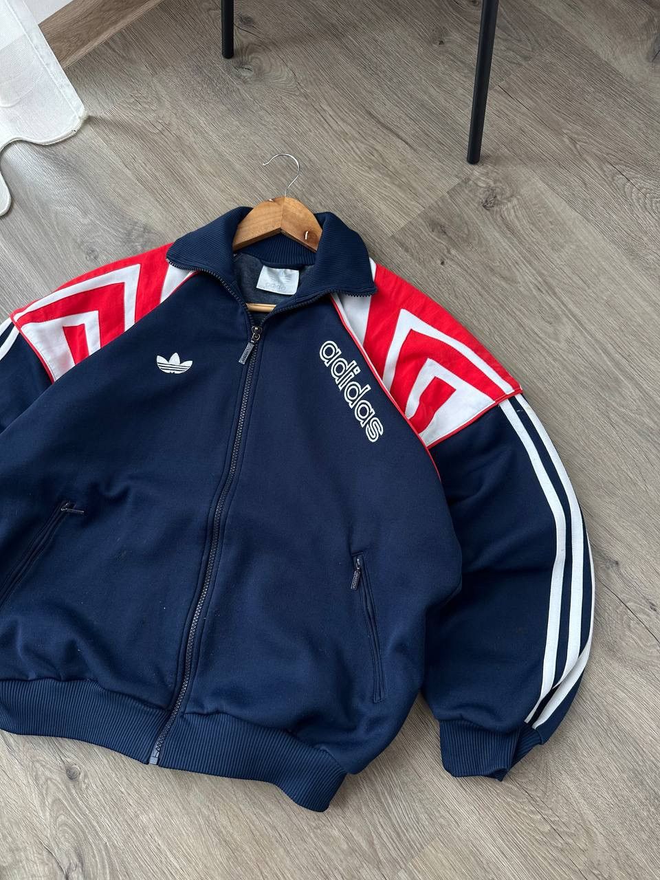 Adidas Vintage Adidas Sportswear Blue Distressed Full Zip Hoodie Size US S / EU 44-46 / 1 - 7 Thumbnail