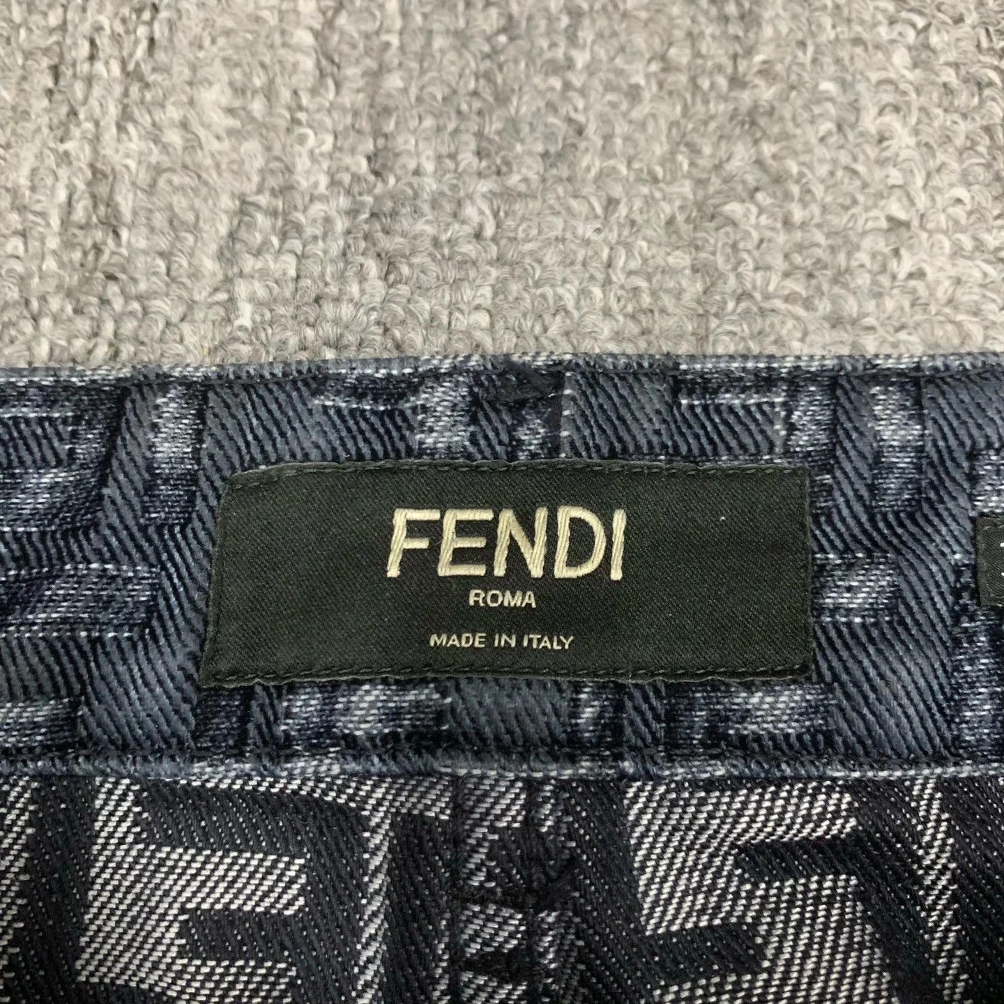 Fendi FENDI blue FF all over flocked jeans 32W 95 New Size US 32 / EU 48 - 4 Thumbnail