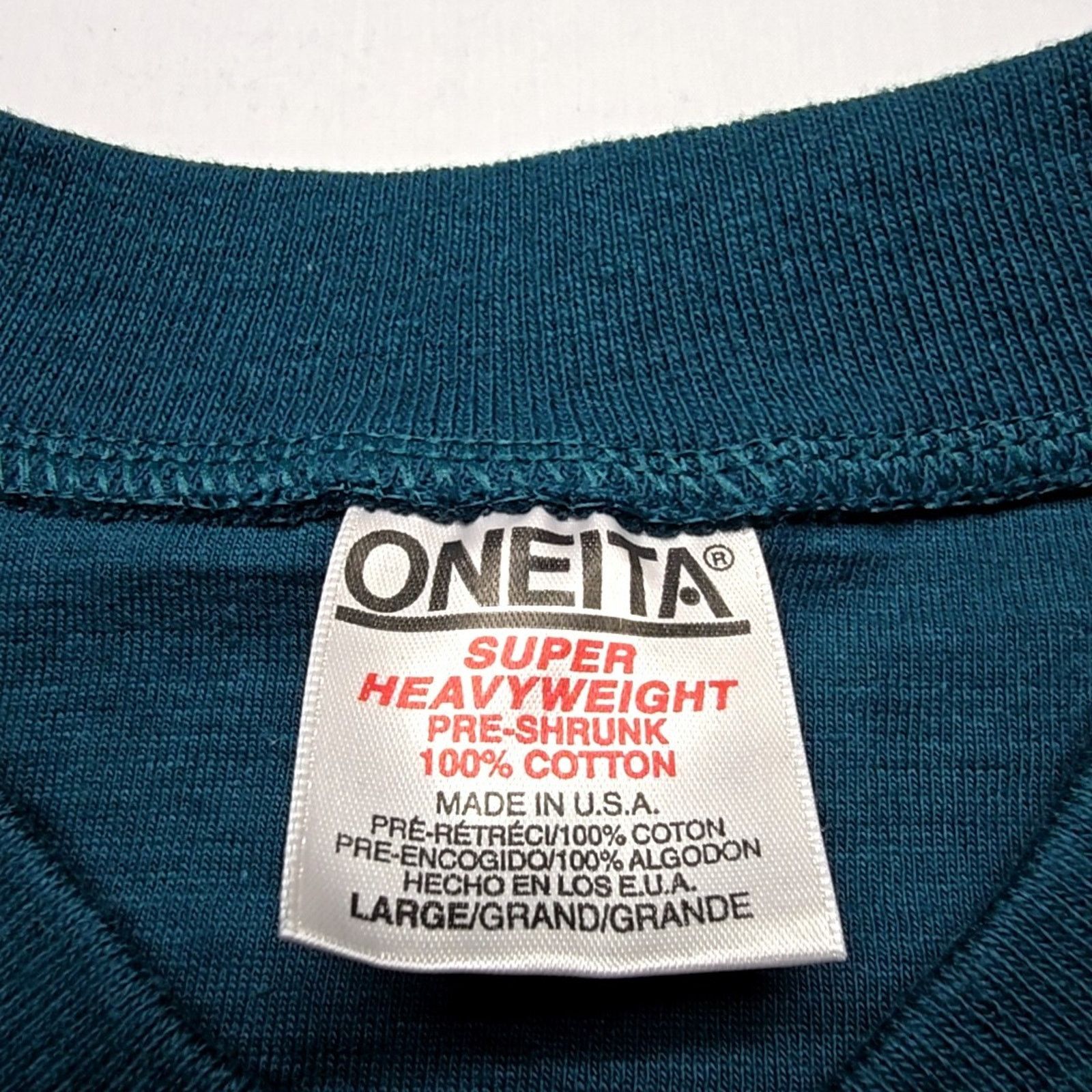 Vintage Vintage Big Sky Montana Henley Shirt Green Oneita L Tee 90s Size US L / EU 52-54 / 3 - 4 Thumbnail