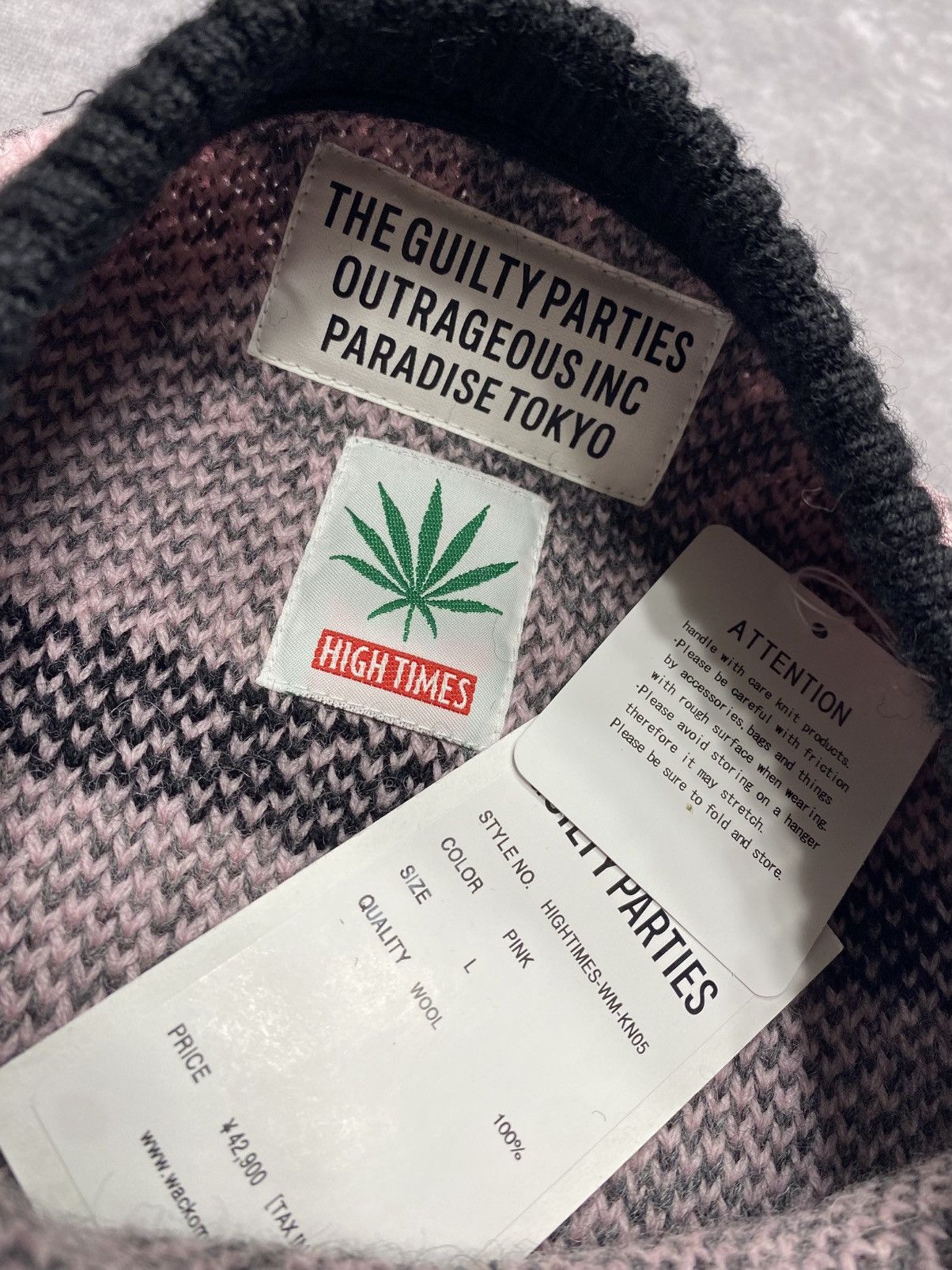 Wacko Maria Wacko Maria Guilty Parties Wool Leaf Printed Sweater Size US L / EU 52-54 / 3 - 3 Thumbnail