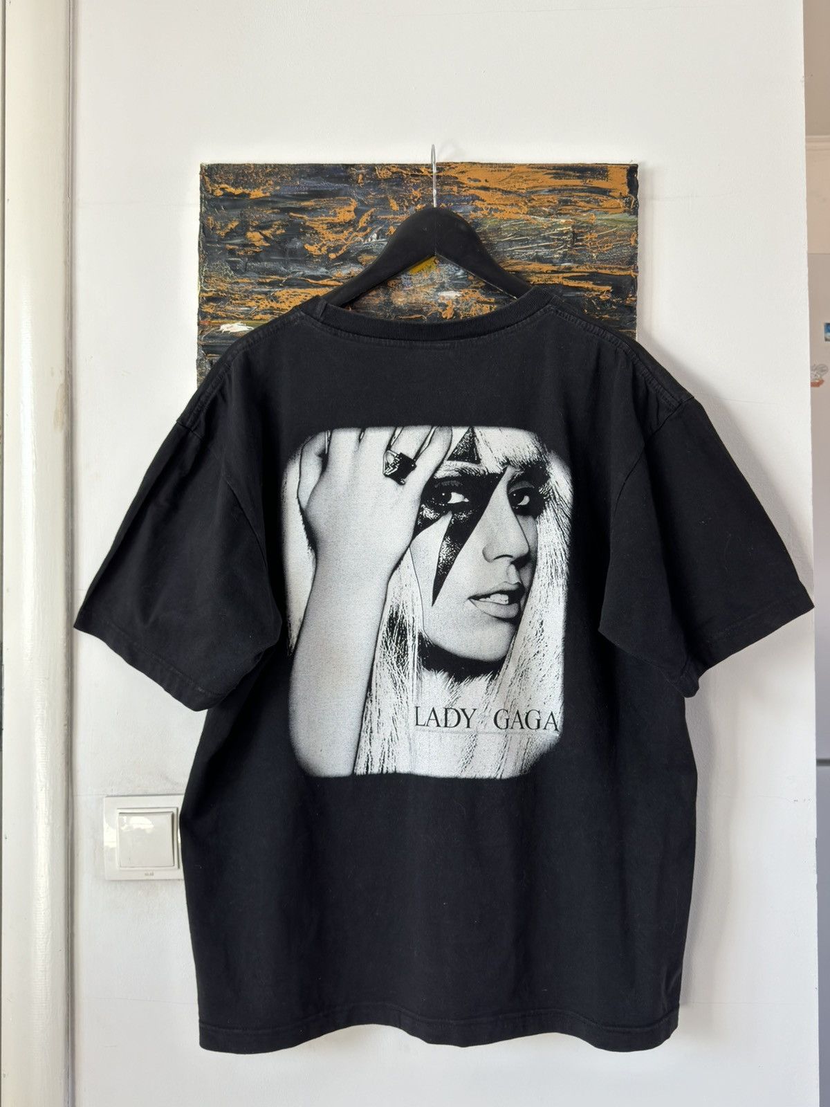 Band Tees × Vintage Vintage 90s Lady Gaga Portrait Pop Logo Tee Size US L / EU 52-54 / 3 - 3 Thumbnail