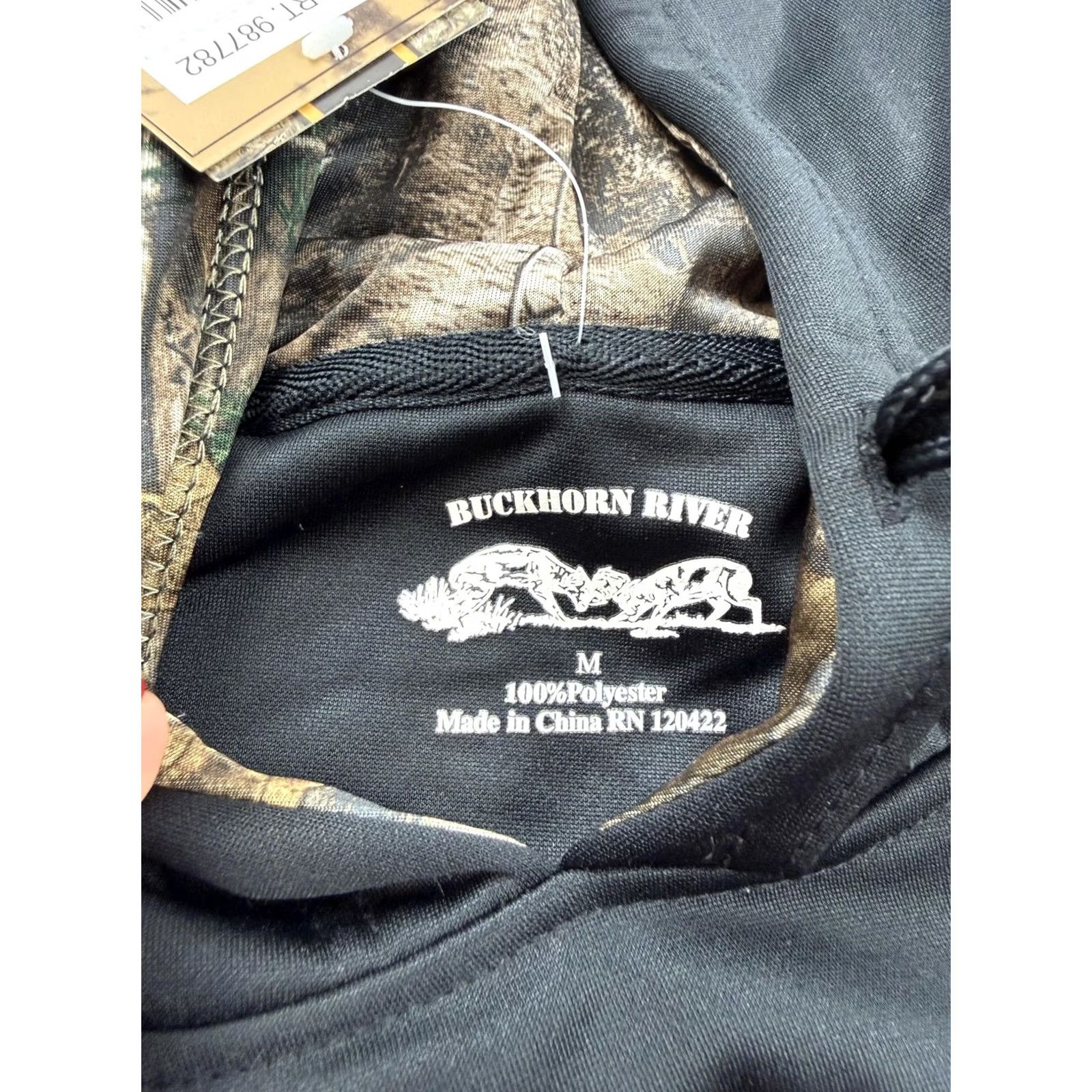 Realtree Buckhorn River Hoodie Mens Medium Black Pullover Knit Realtree Graphic Hunting Size US M / EU 48-50 / 2 - 5 Thumbnail