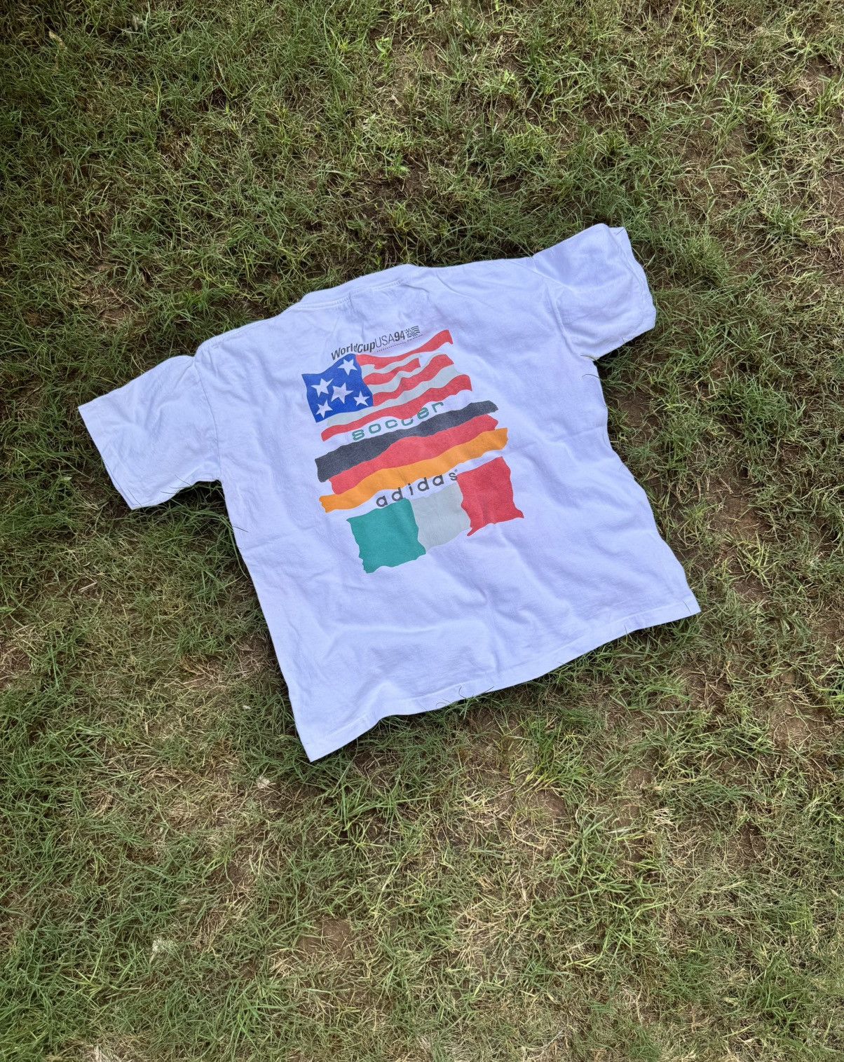 Adidas Vintage soccer World Cup USA94 T-shirt 90s Size US L / EU 52-54 / 3 - 1 Thumbnail