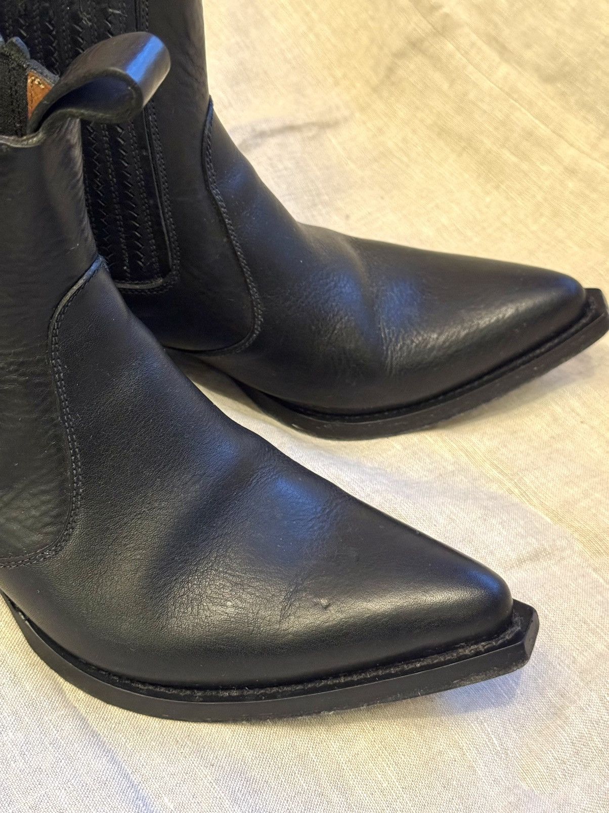 Givenchy black leather givenchy western boots 40 it men Size US 7 / EU 40 - 10 Thumbnail