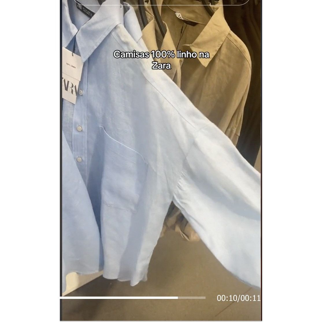 Zara ZARA BNWT 100% LINEN BASIC COLLARED SHIRT ALL SIZES REF. Sky Size S / US 4 / IT 40 - 2 Thumbnail