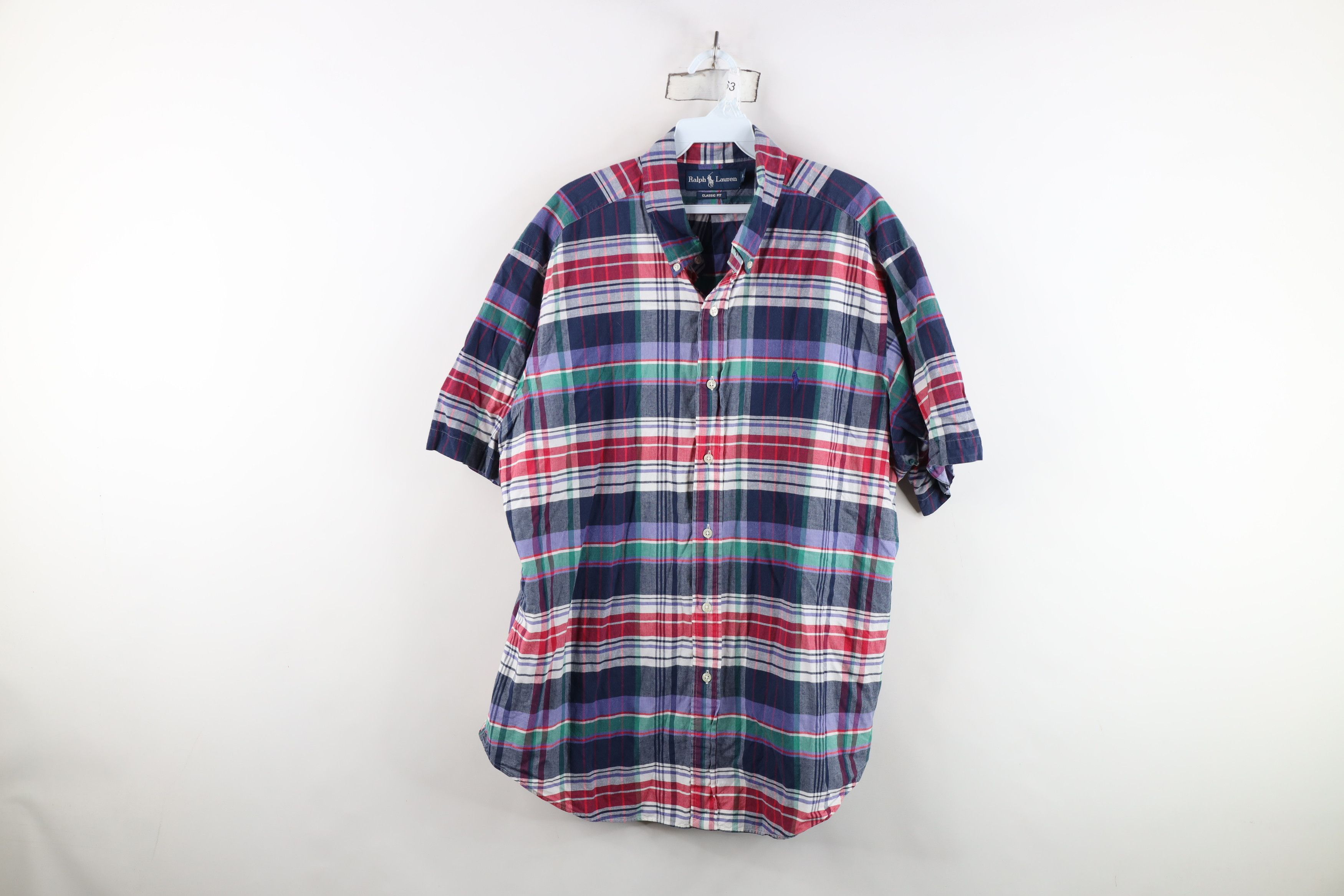 Ralph Lauren Vintage 90s Ralph Lauren Madras Plaid Button Down Shirt Size US XL / EU 56 / 4 - 1 Thumbnail