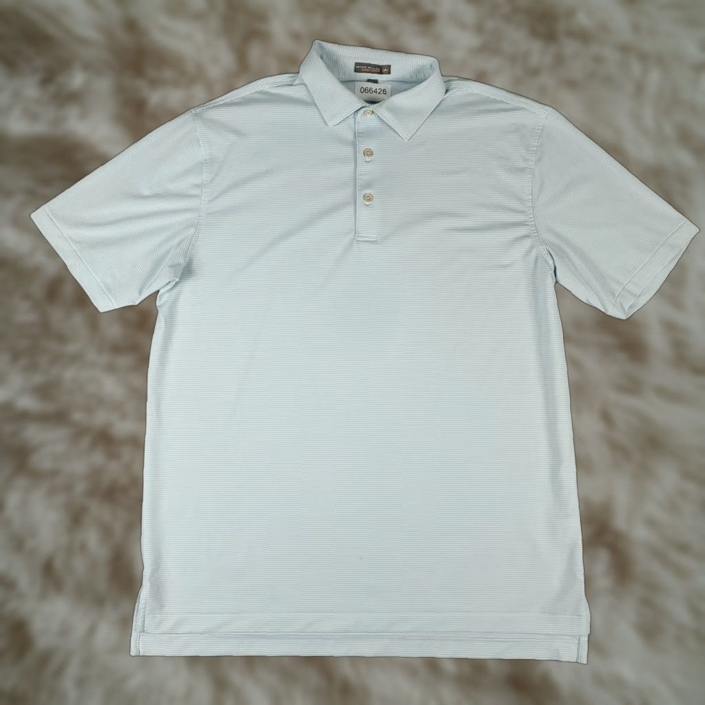 Peter Millar Peter Millar Polo Shirt Mens Large Blue Summer Comfort Short Sleeve Shirt Polo Men's Blue Summer Comfort Clothing Size US L / EU 52-54 / 3 - 1 Thumbnail