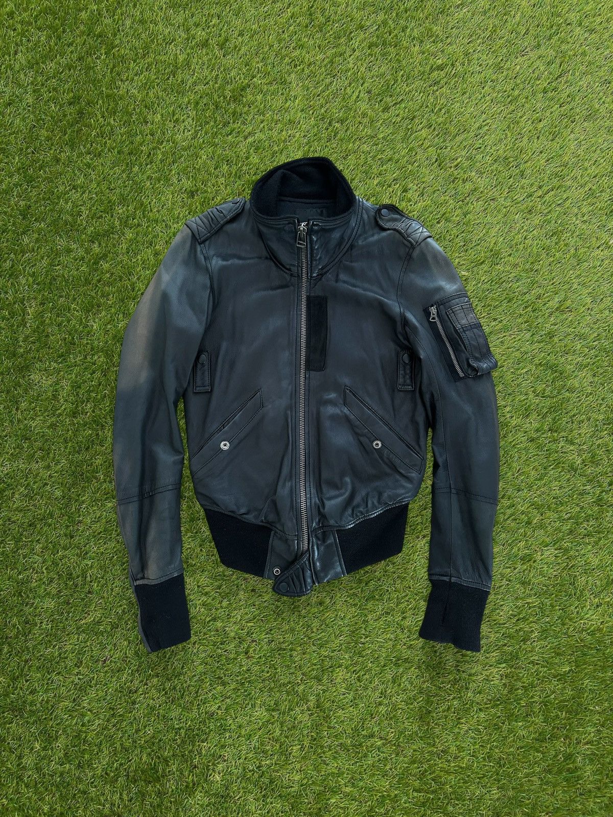 buffalo bobs sunfaded slim leather jacket