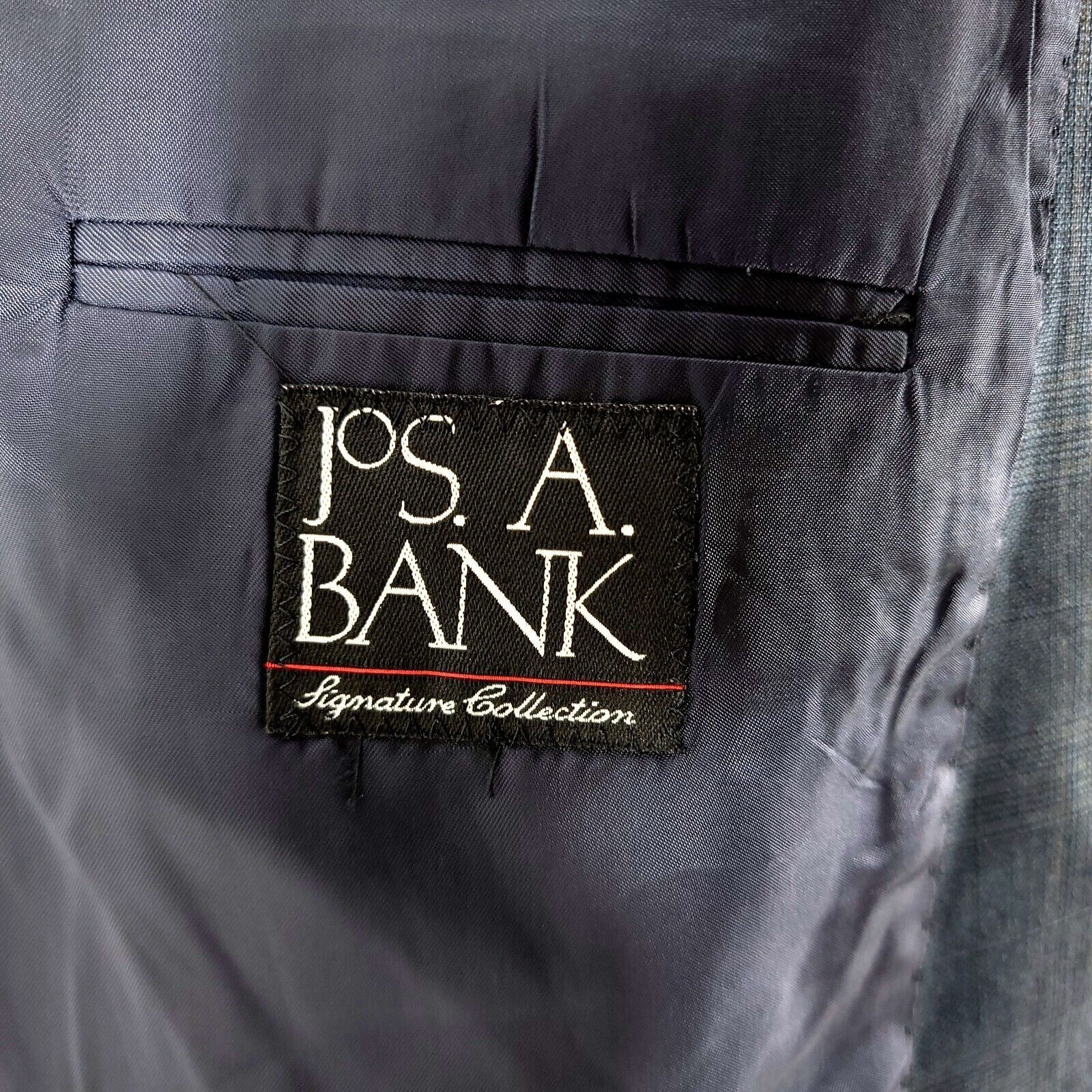 Jos. A. Bank Jos A Bank Signature Collection Wool 2 Button Blazer 42L Blu Size 42L - 8 Thumbnail