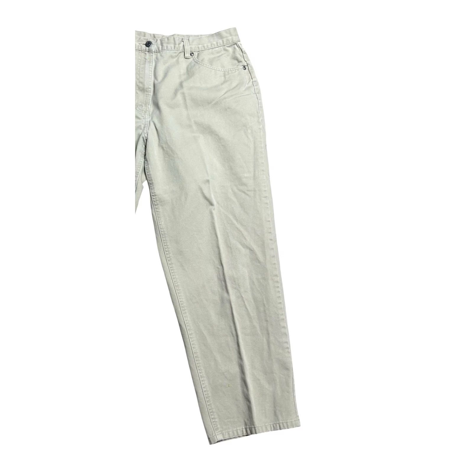 Vintage VINTAGE L.L. Bean Pants Womens 16 Khaki High Waist Mom 90s Hong Kong Pants Regular Girls/ Womens Size 38" / US 16 / IT 52 - 3 Thumbnail